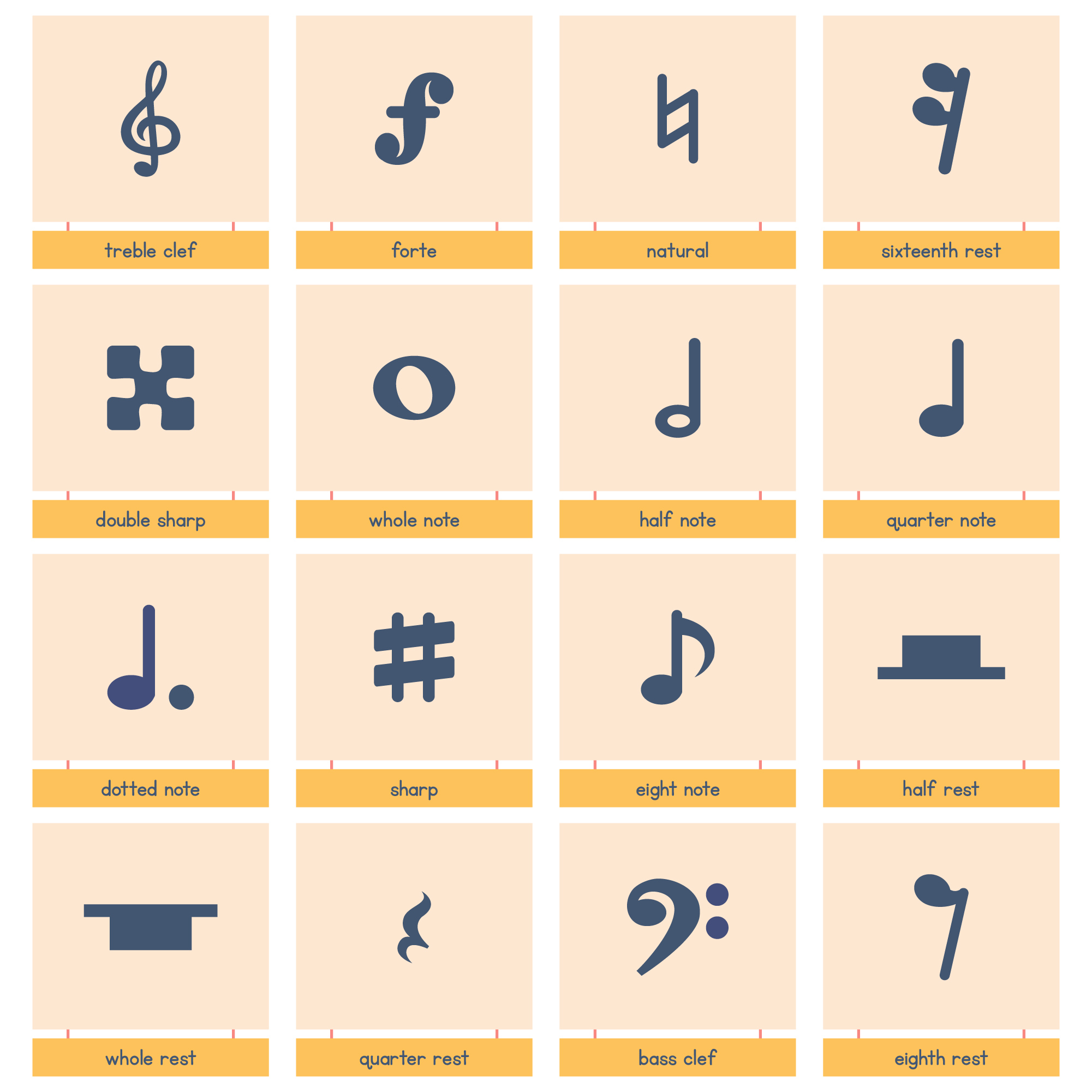 Music Notes and Symbols Montessori Materials