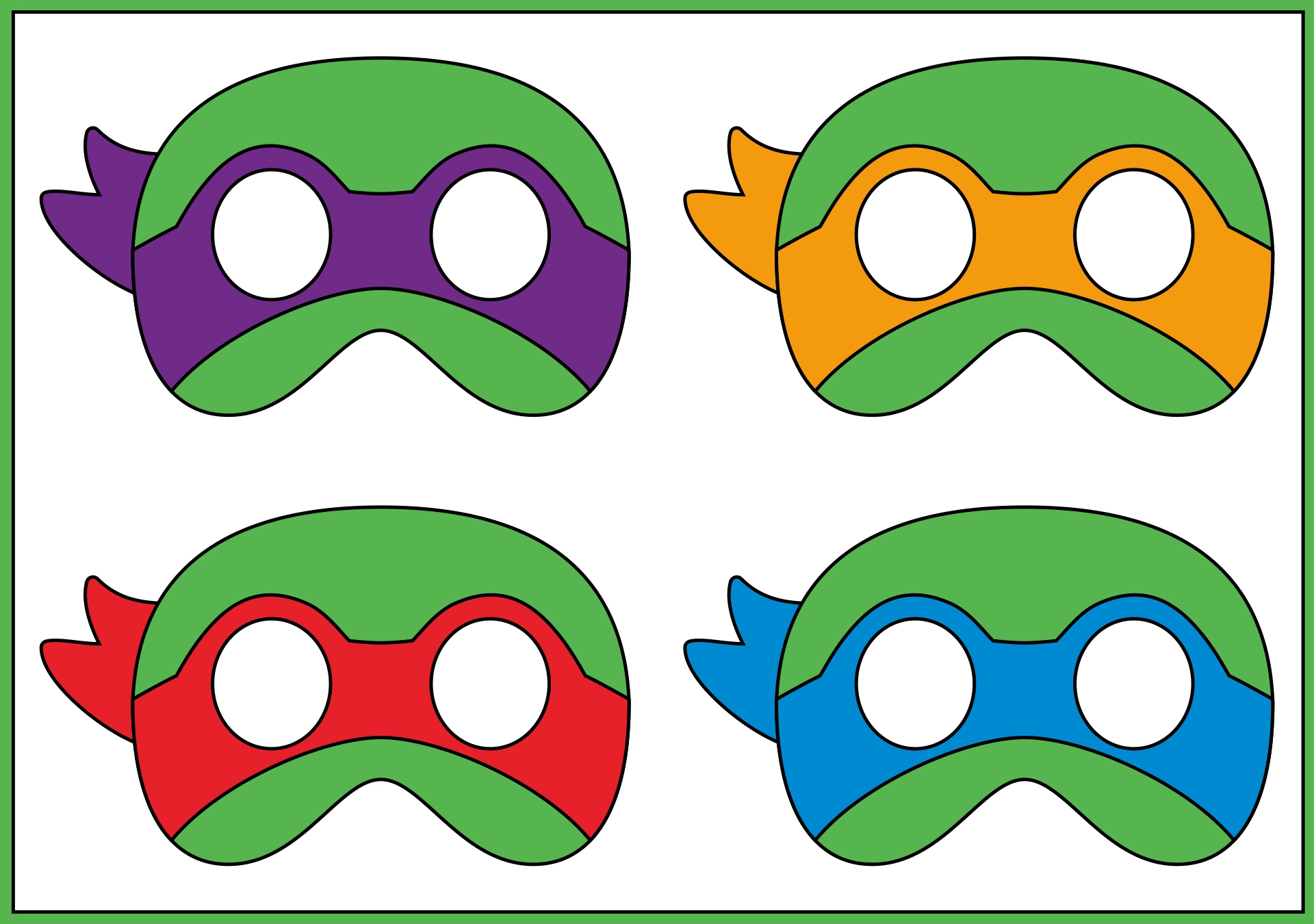 Ninja Turtle Masks for Halloween