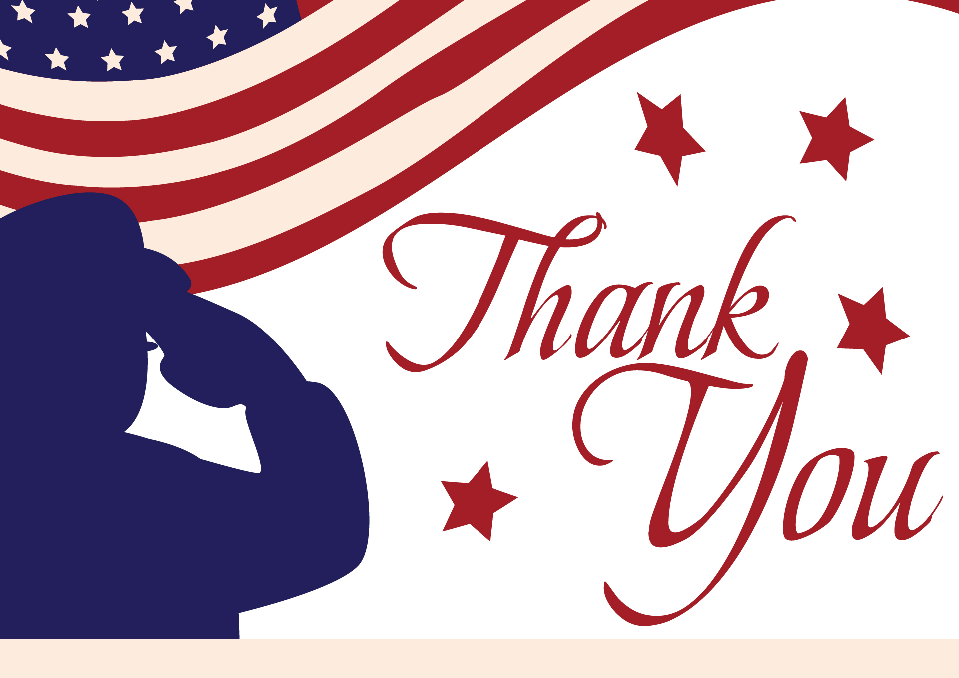 Patriotic Thank You Card Stationery