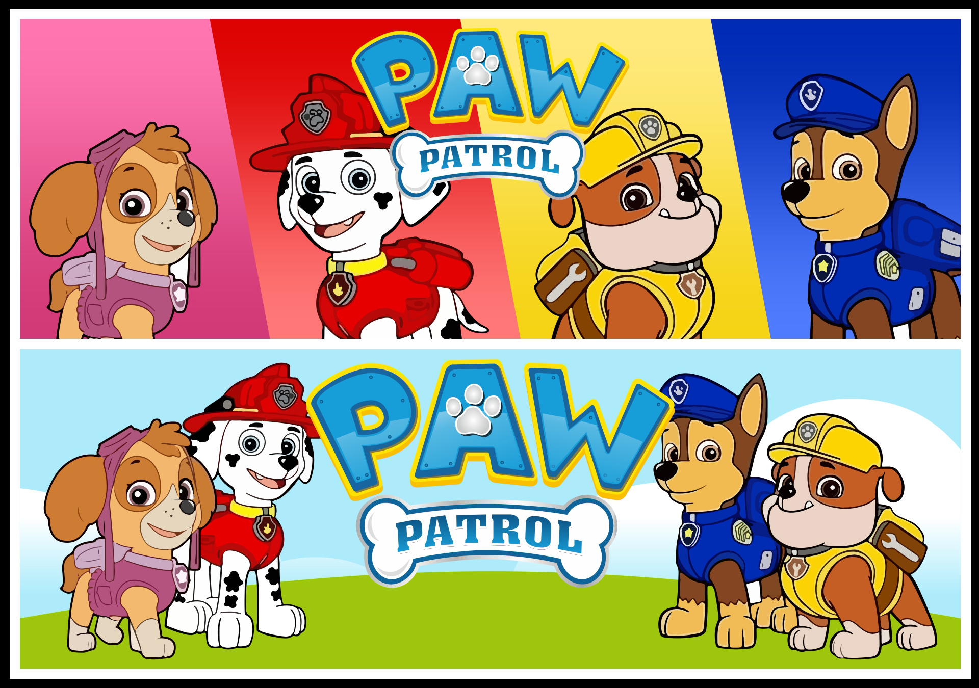 PAW Patrol Water Bottle Labels for Kids Events