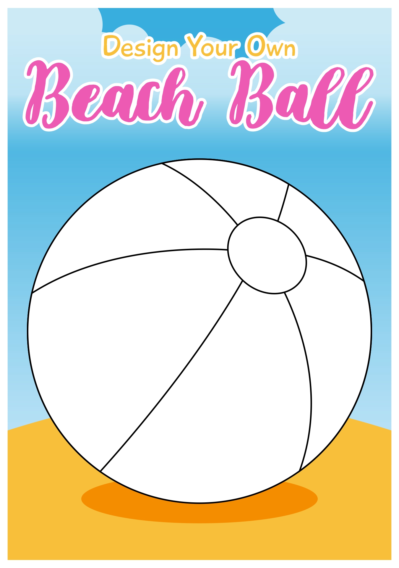 Printable Beach Ball Coloring Sheet