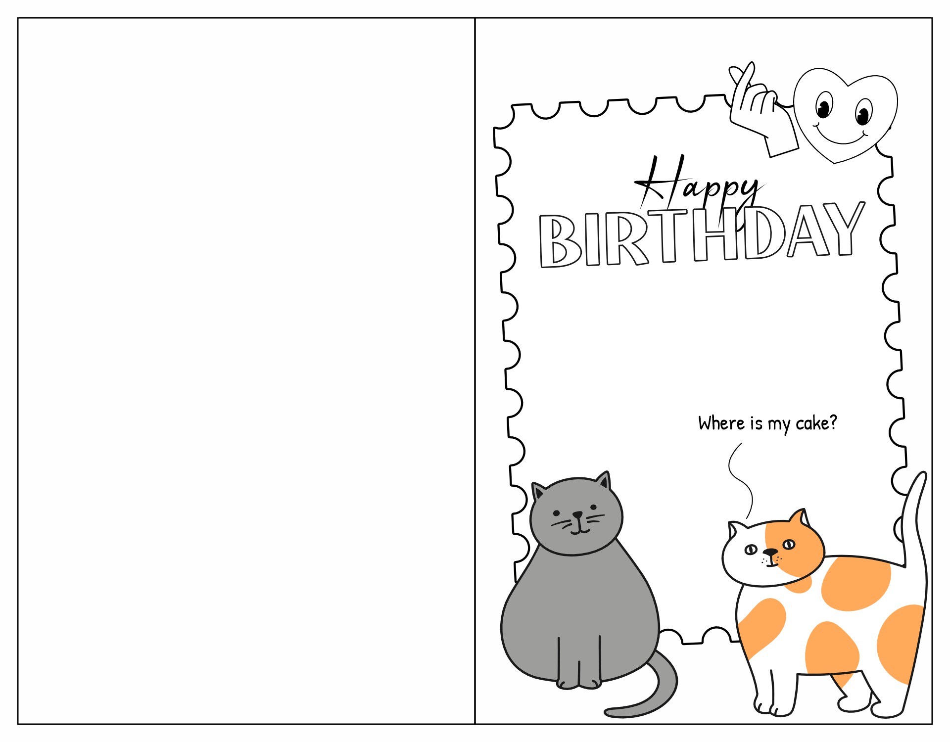 Printable Cat Birthday Cards