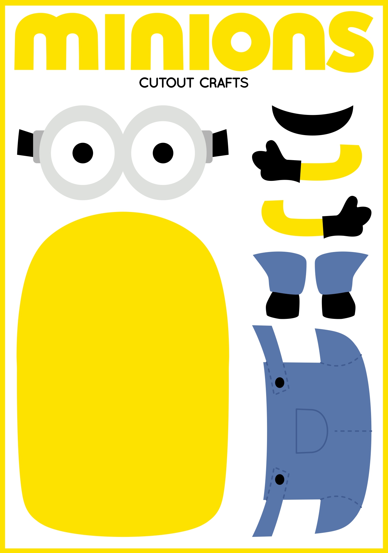 Printable Minion Cutout Crafts