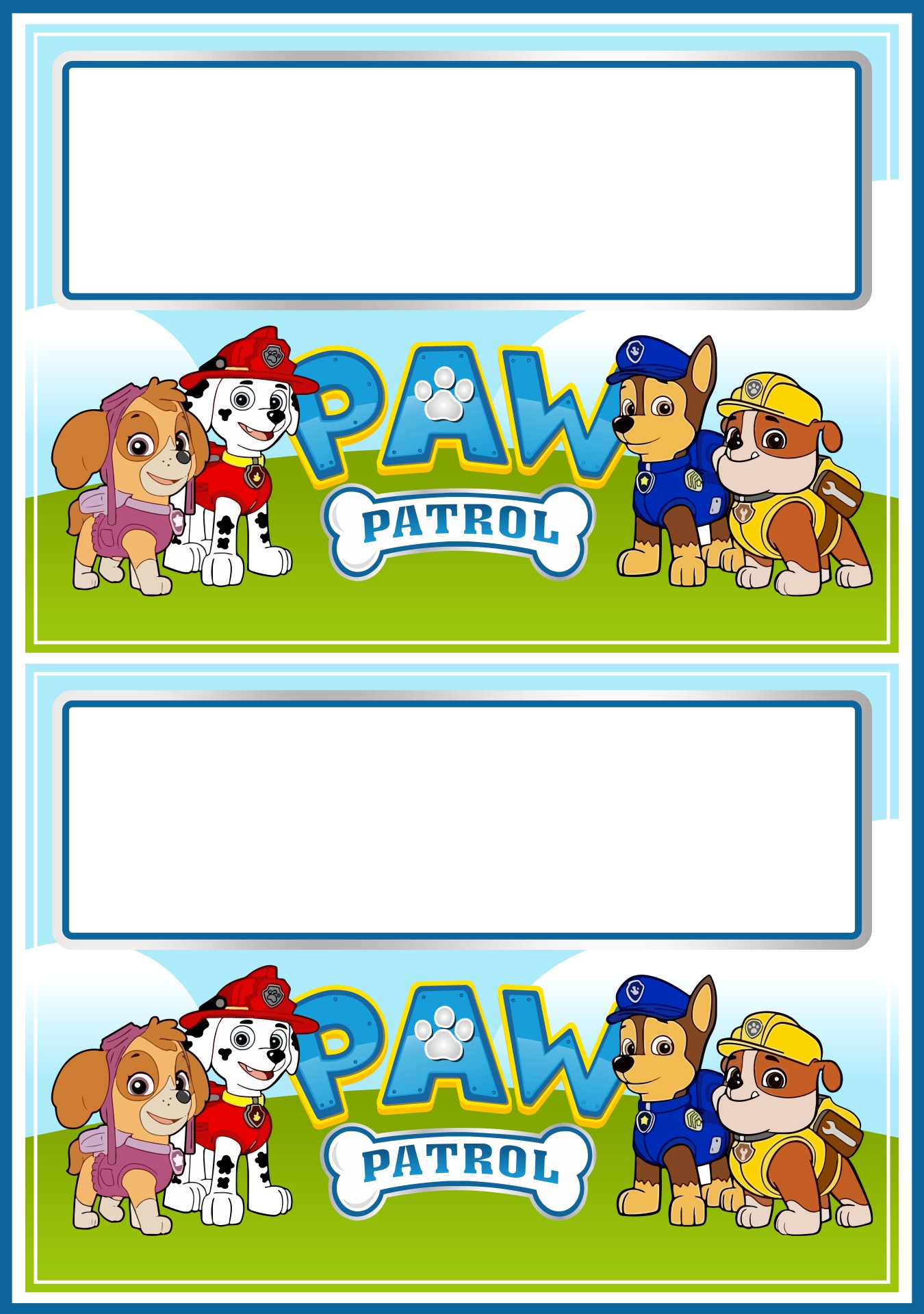 Printable PAW Patrol Address Labels