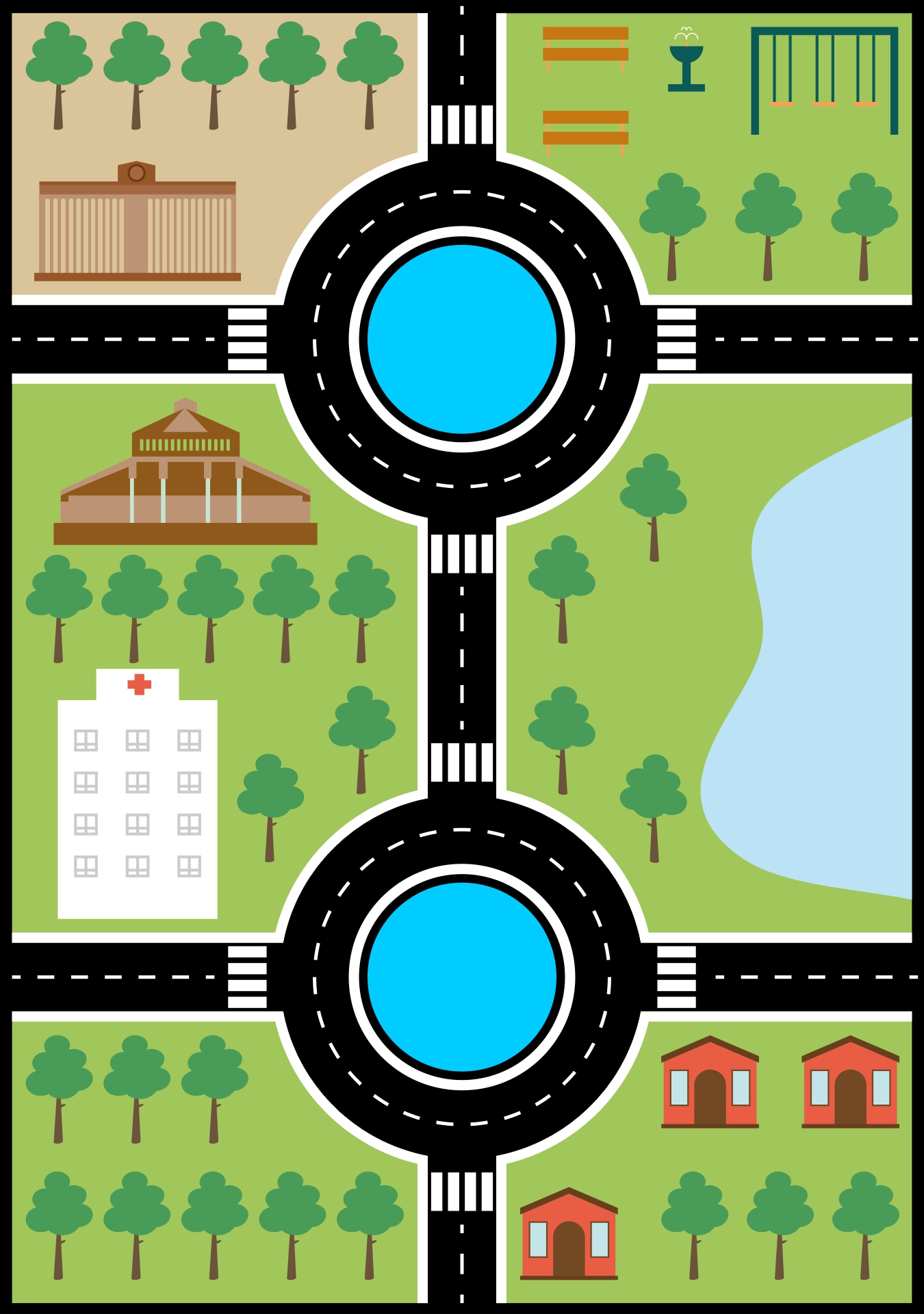 Printable Road Maps for Toy Cars