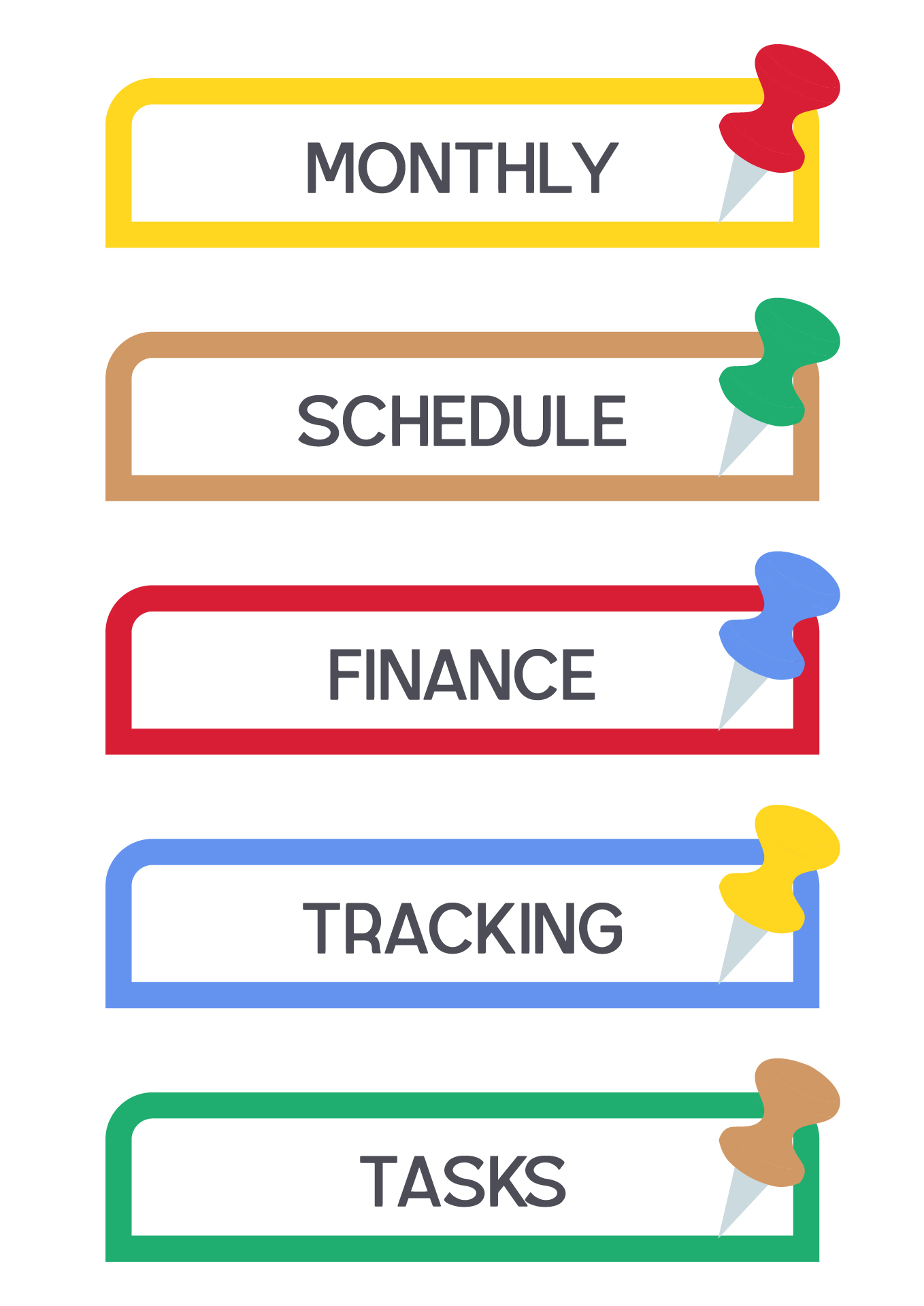 Printable Tab Divider Labels for Office Organization