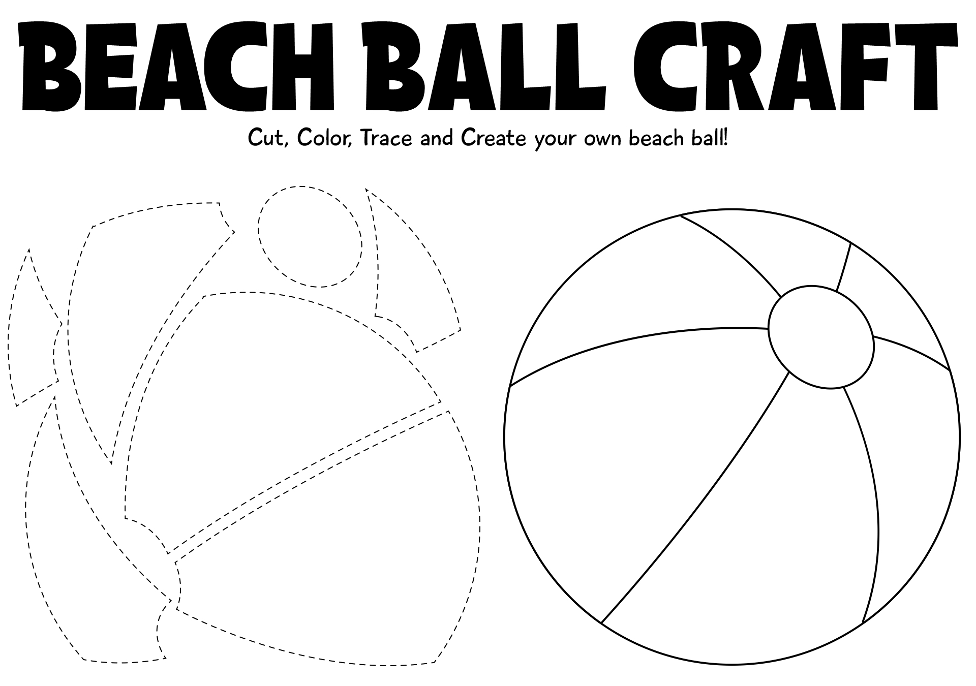 Summer Beach Ball Craft Pattern