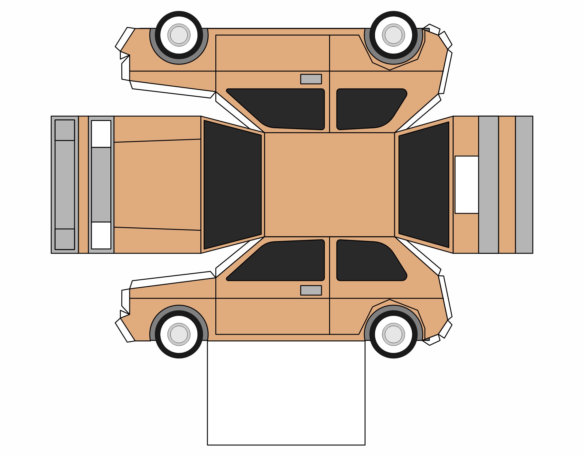 VW Golf Paper Model Printable