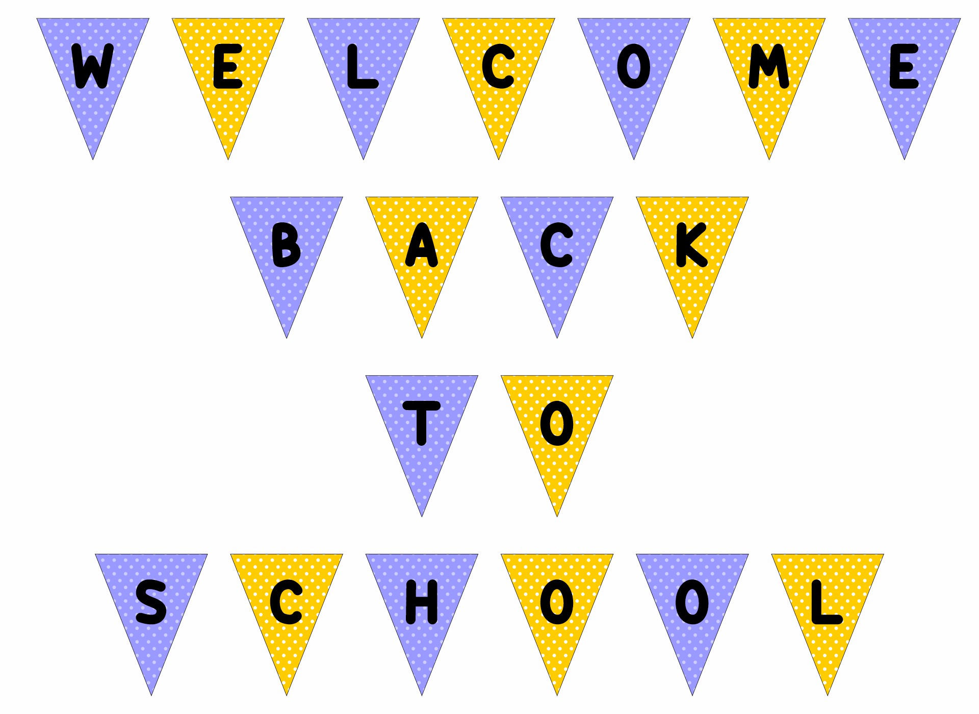 Welcome Back to School Polka Dot Banner