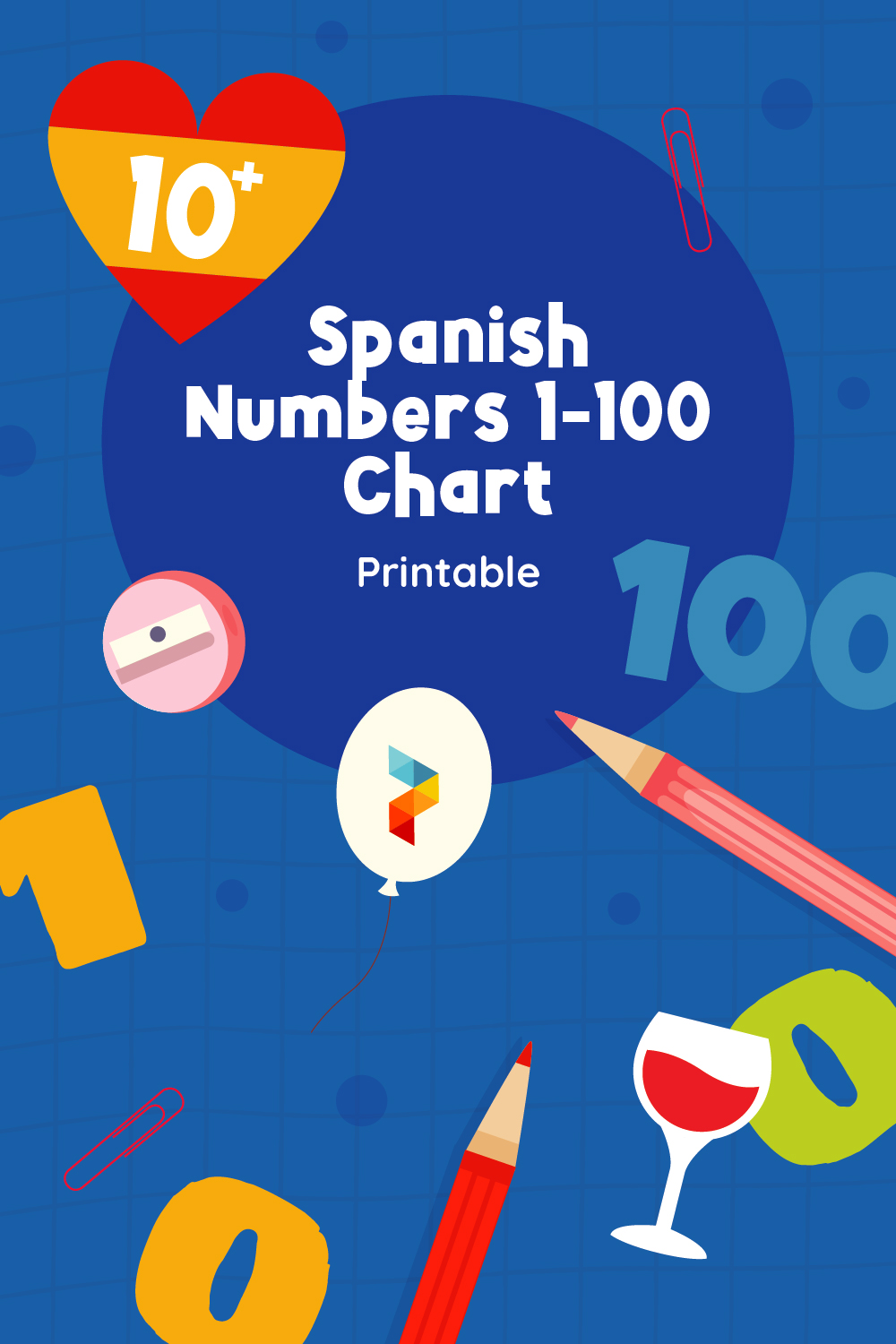 Spanish Numbers 1-100 Chart