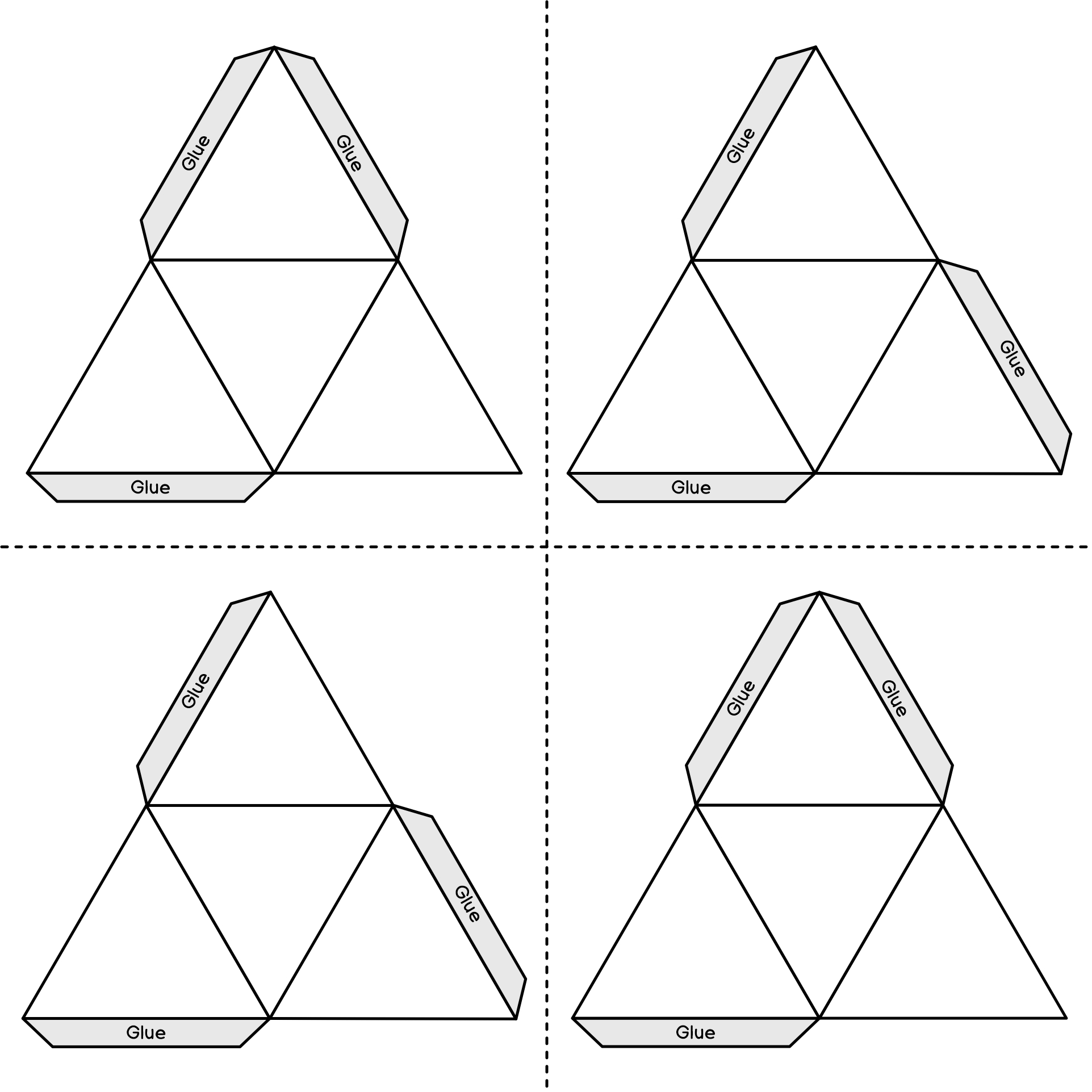 3D Triangle Craft Pattern