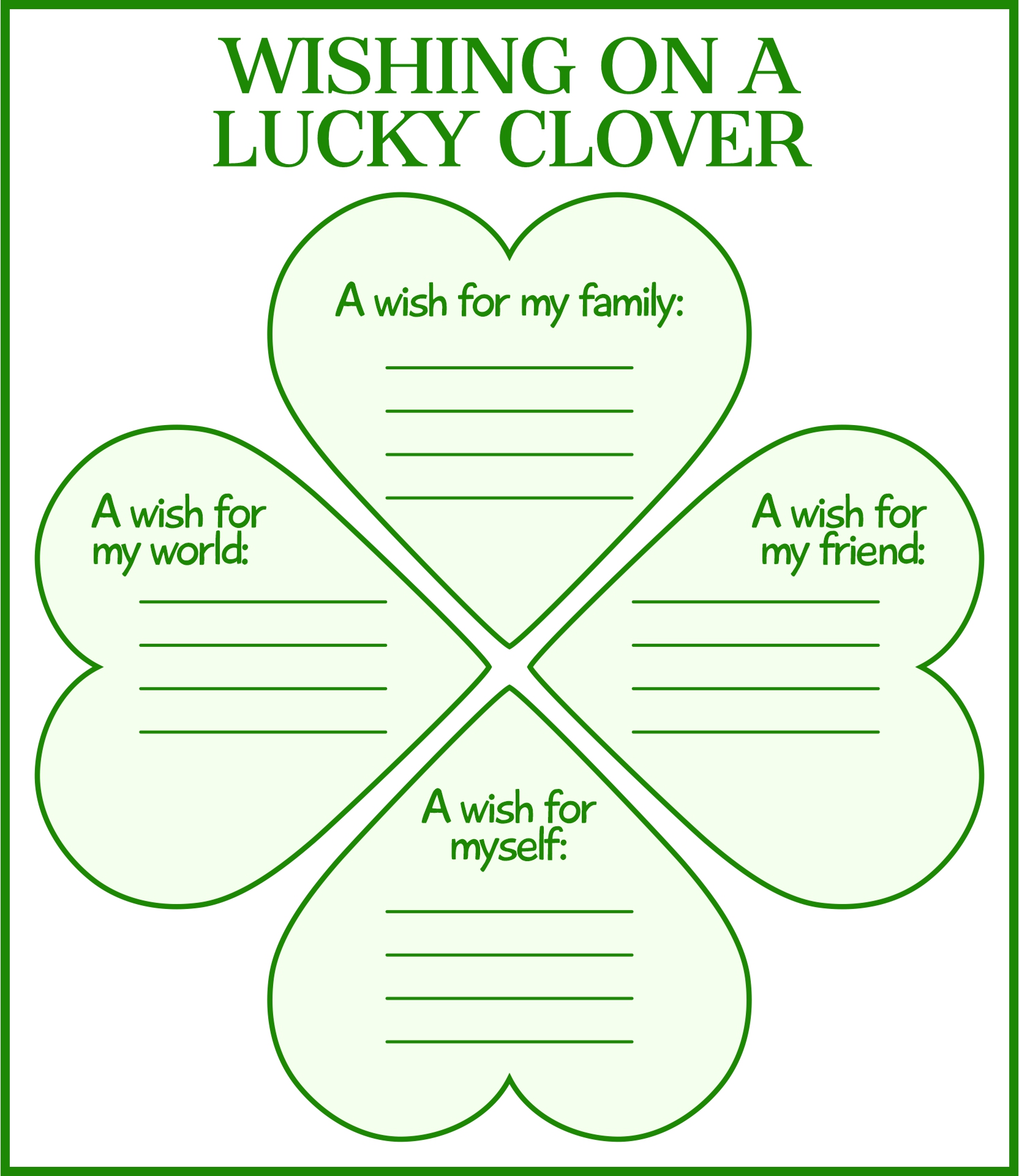 4-H Clover Activity Printable