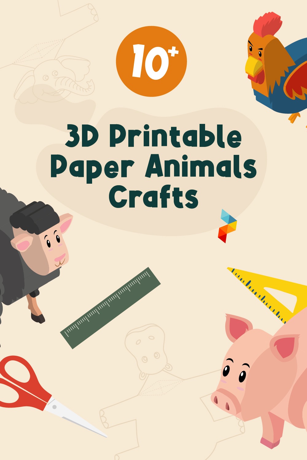 3D Paper Animals Crafts