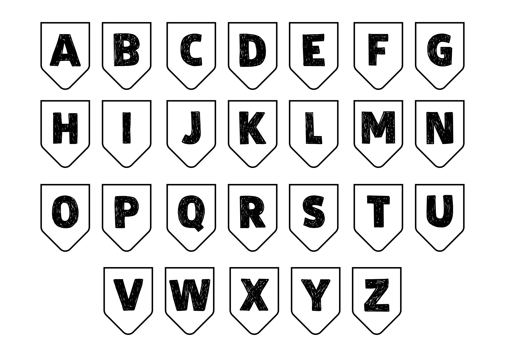 Alphabet Stencil Letters for Banners Printable