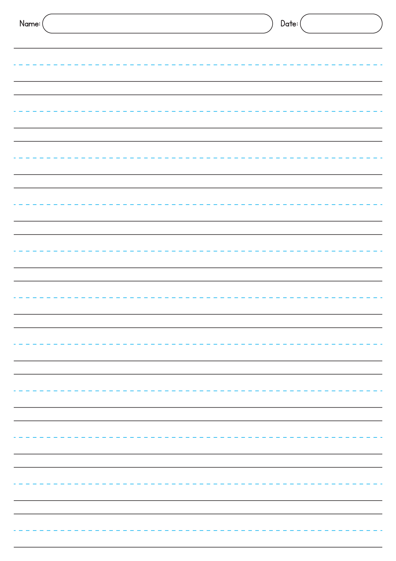 Blank Cursive Worksheets - 13 Free PDF Printables | Printablee