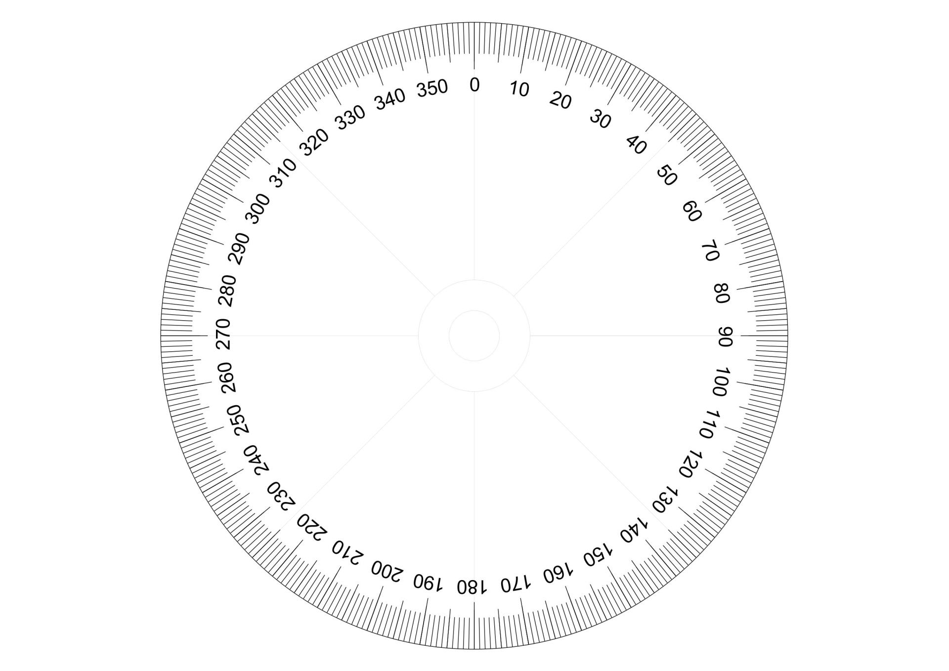 Circular Degree Wheel Printable