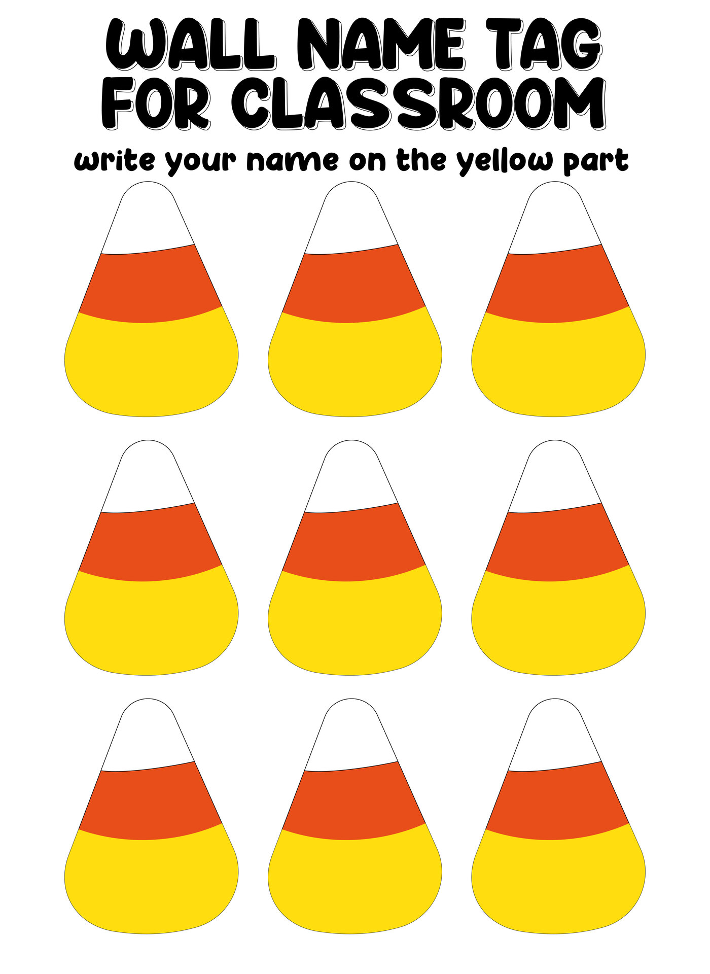 Classroom Candy Corn Decoration Ideas