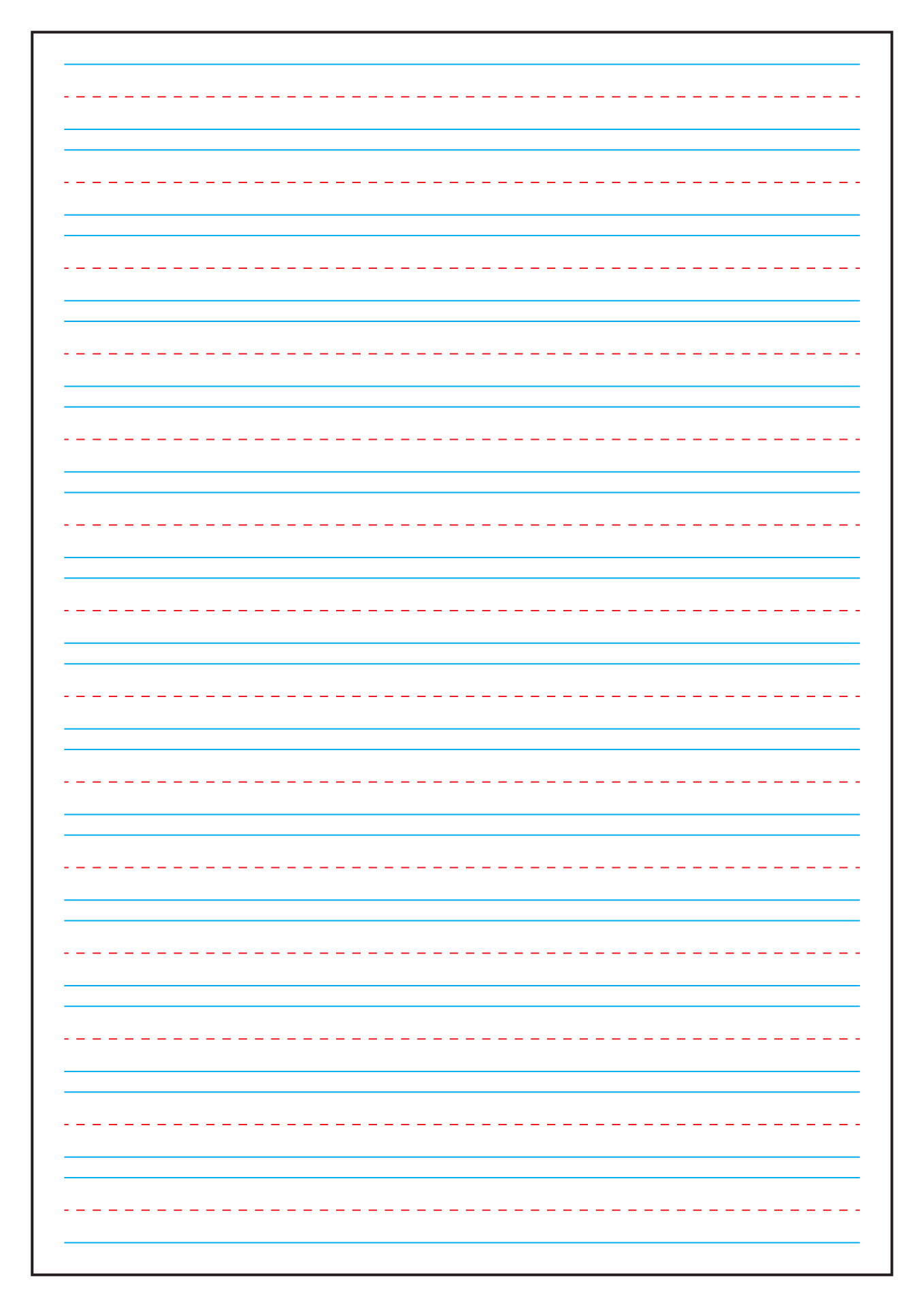 Cursive Writing Blank Sheets