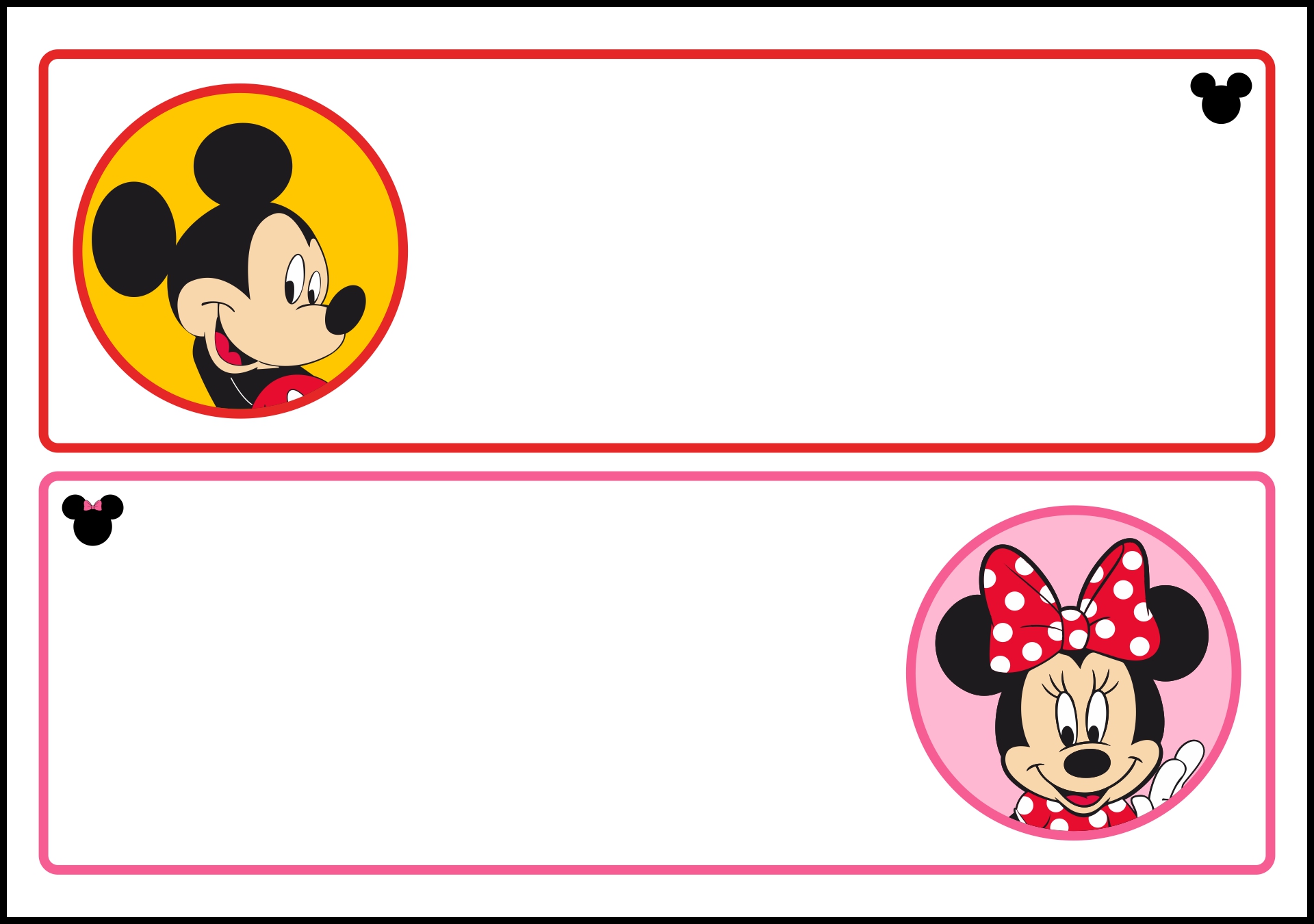 Disney Mickey Mouse Address Labels