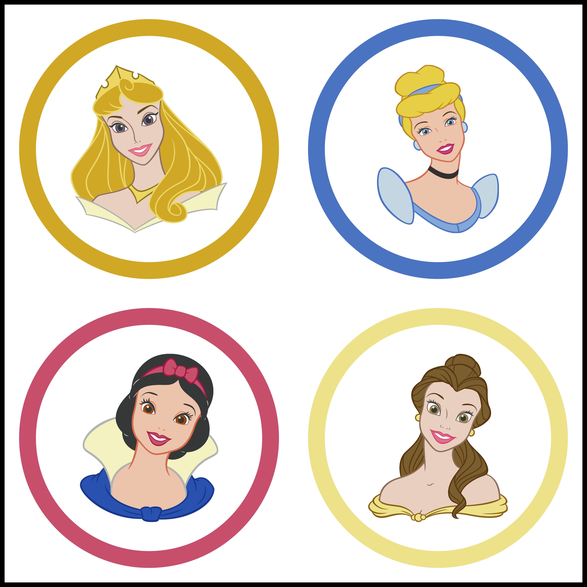 Disney Princess Activity Sheets Cut Outs