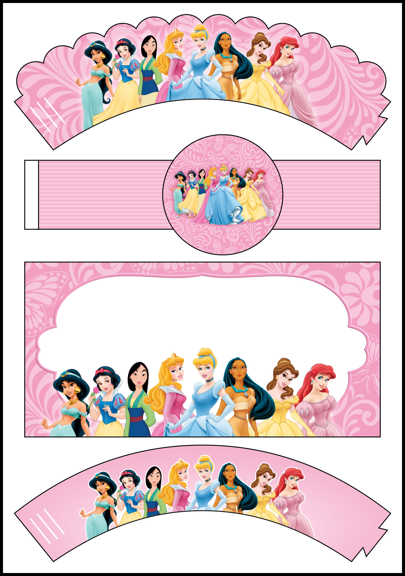 Disney Princess Party Printables Cut Outs