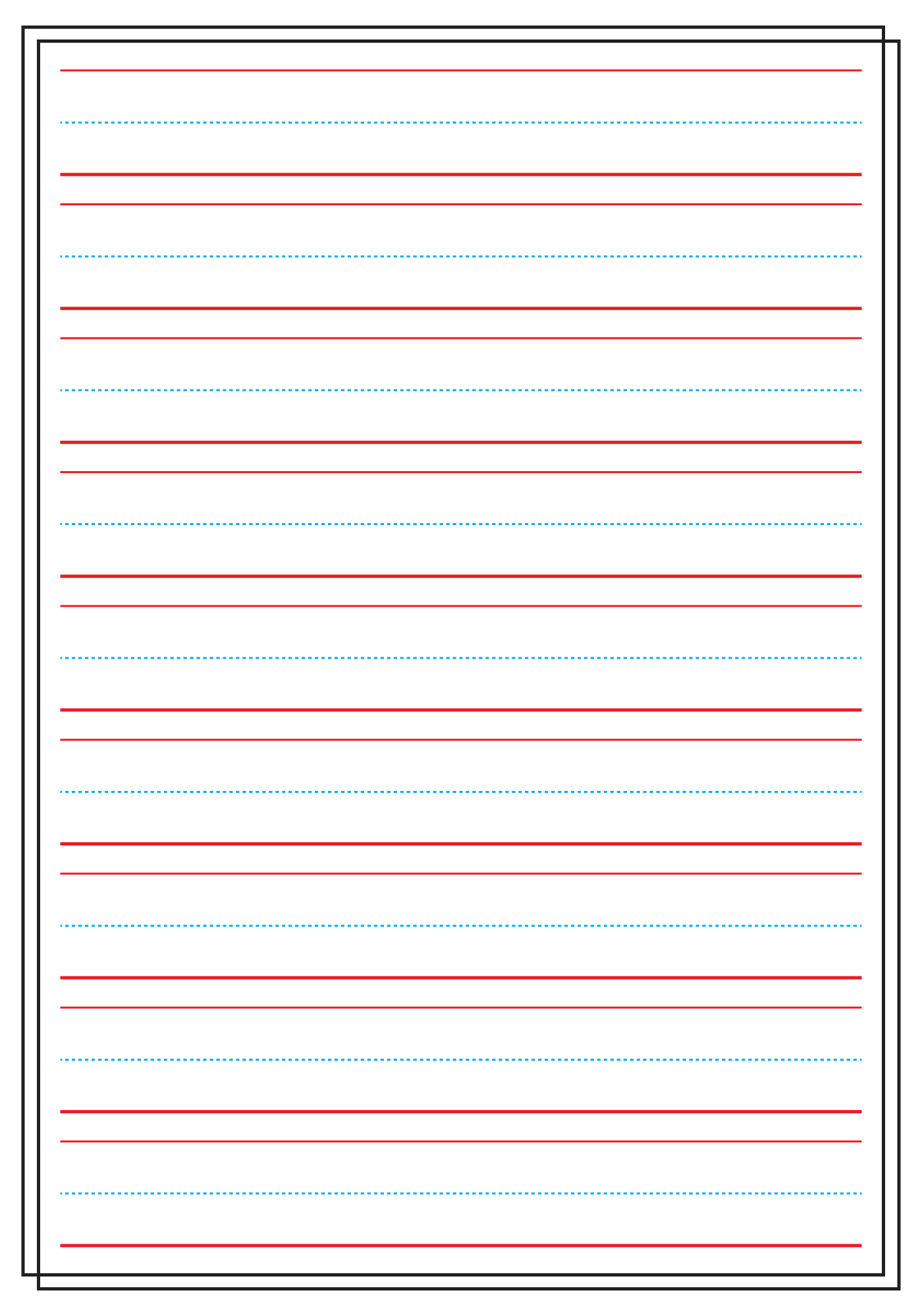 Dotted and Straight Lined Writing Paper