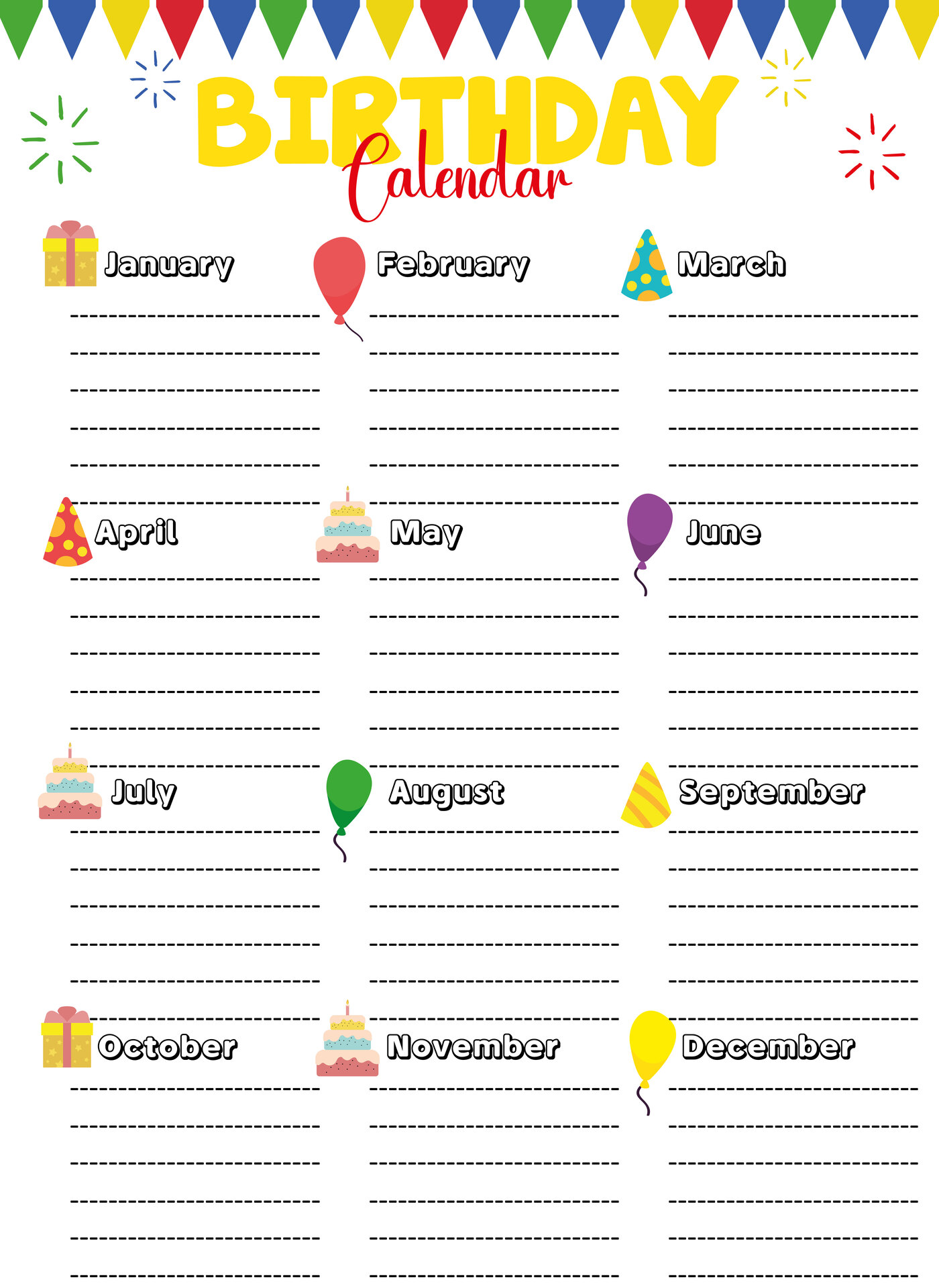 Office Birthday List - 14 Free PDF Printables | Printablee