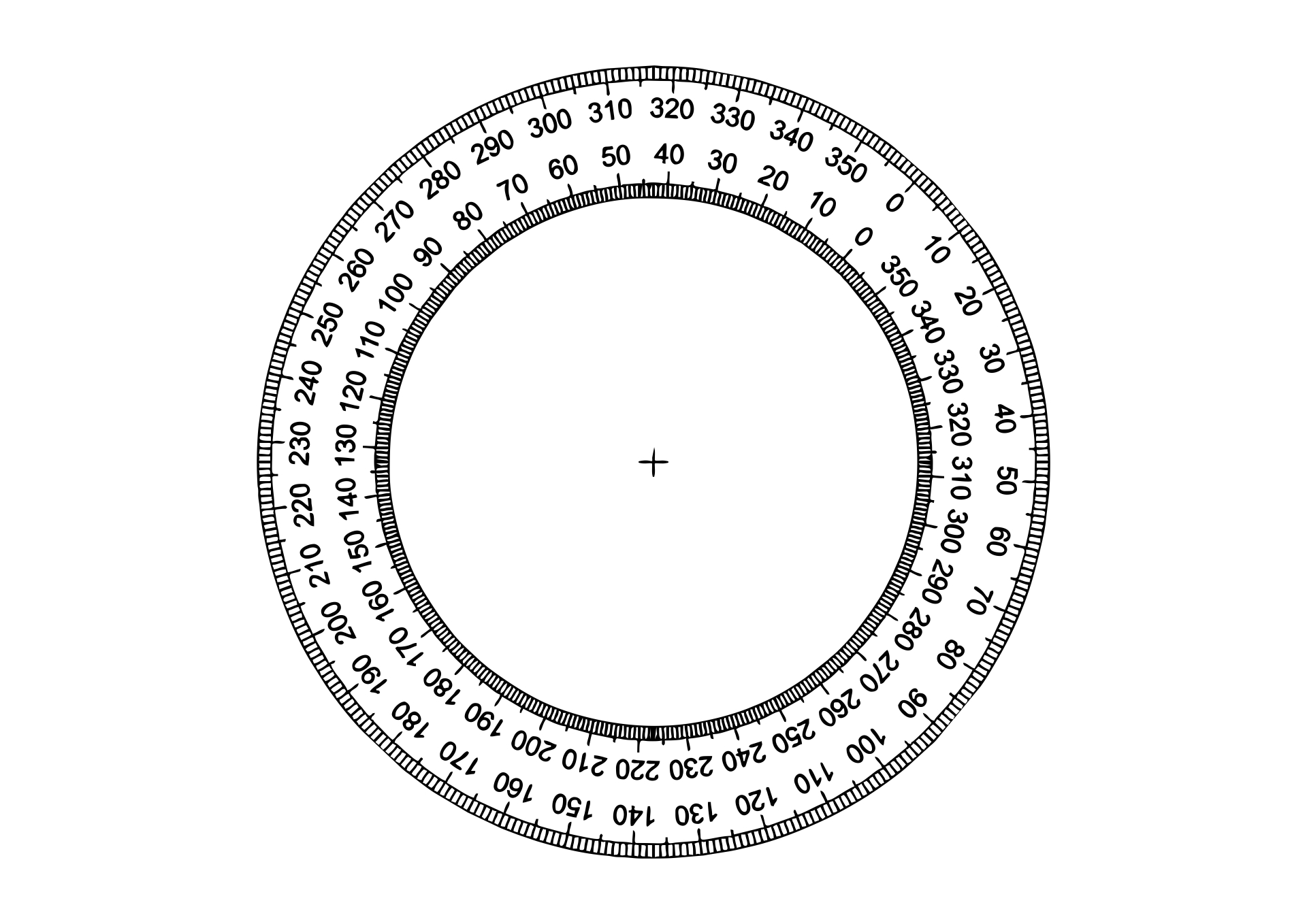 Full Circle Protractor Printable