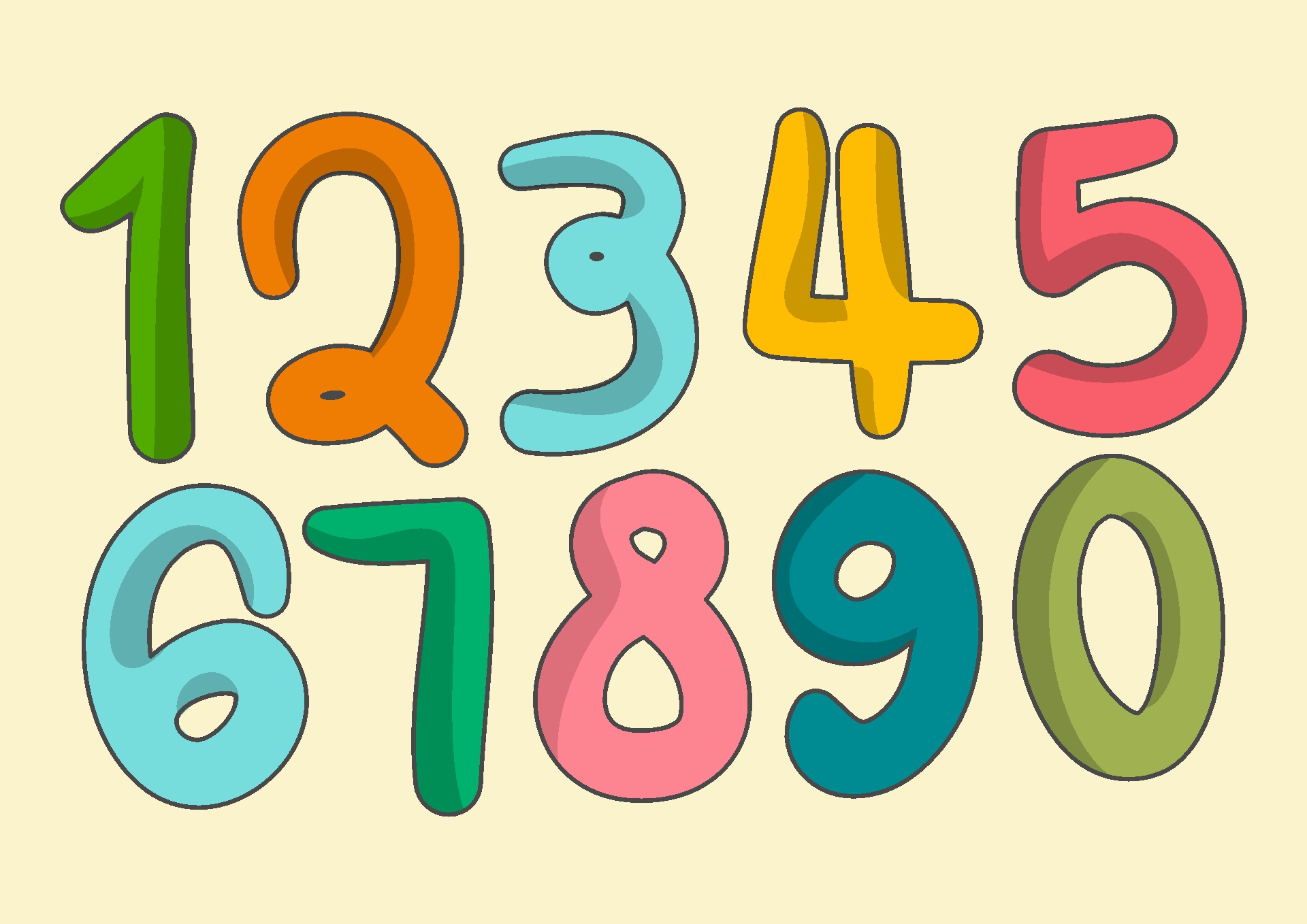 Giant Printable Numbers 0-9 for Wall Decor