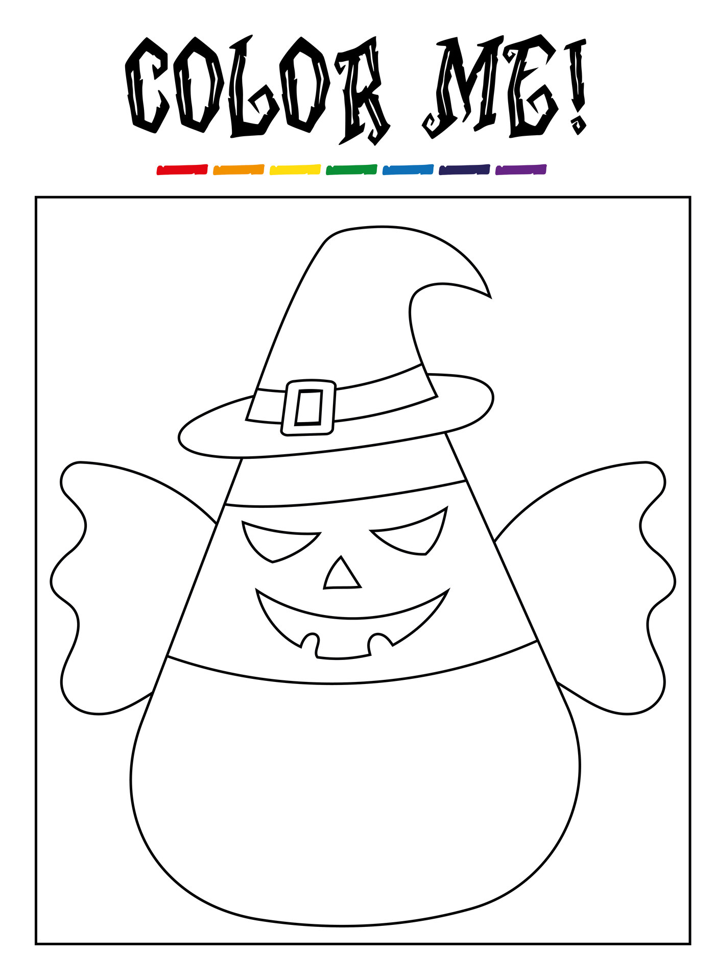 Halloween Candy Corn Coloring Sheets