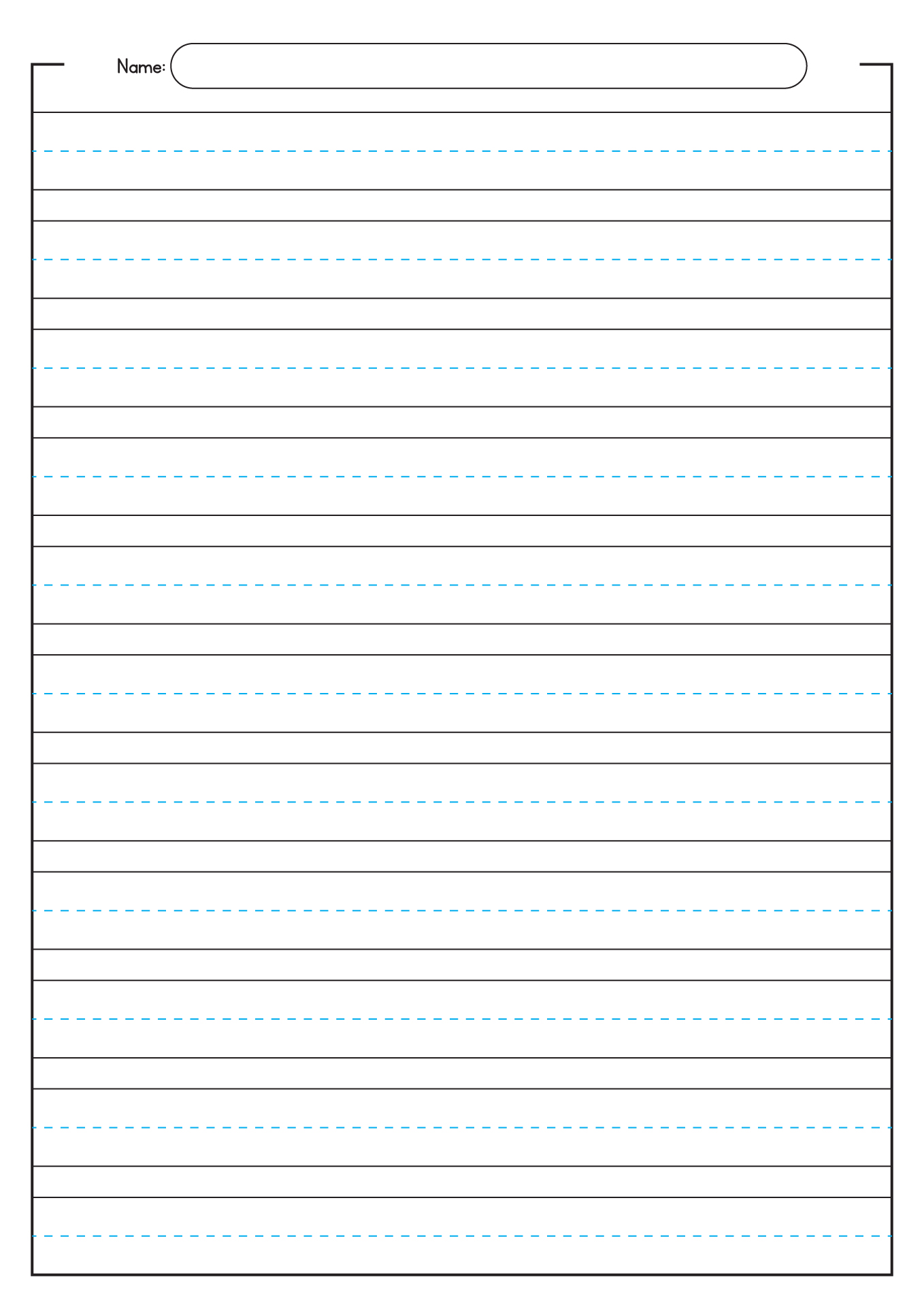 Handwriting Blank Cursive Sheets