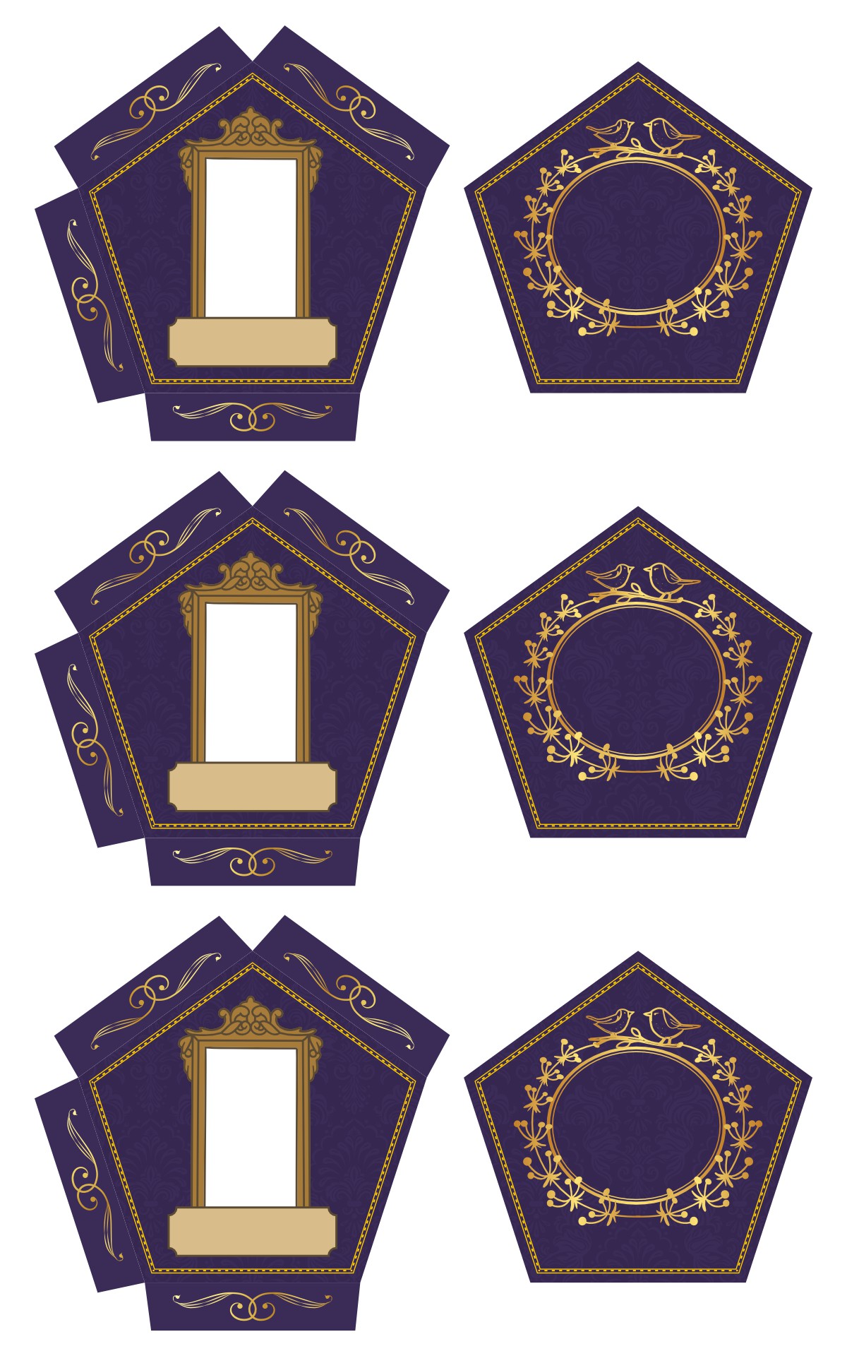 Harry Potter Chocolate Frog Wizard Cards Printables