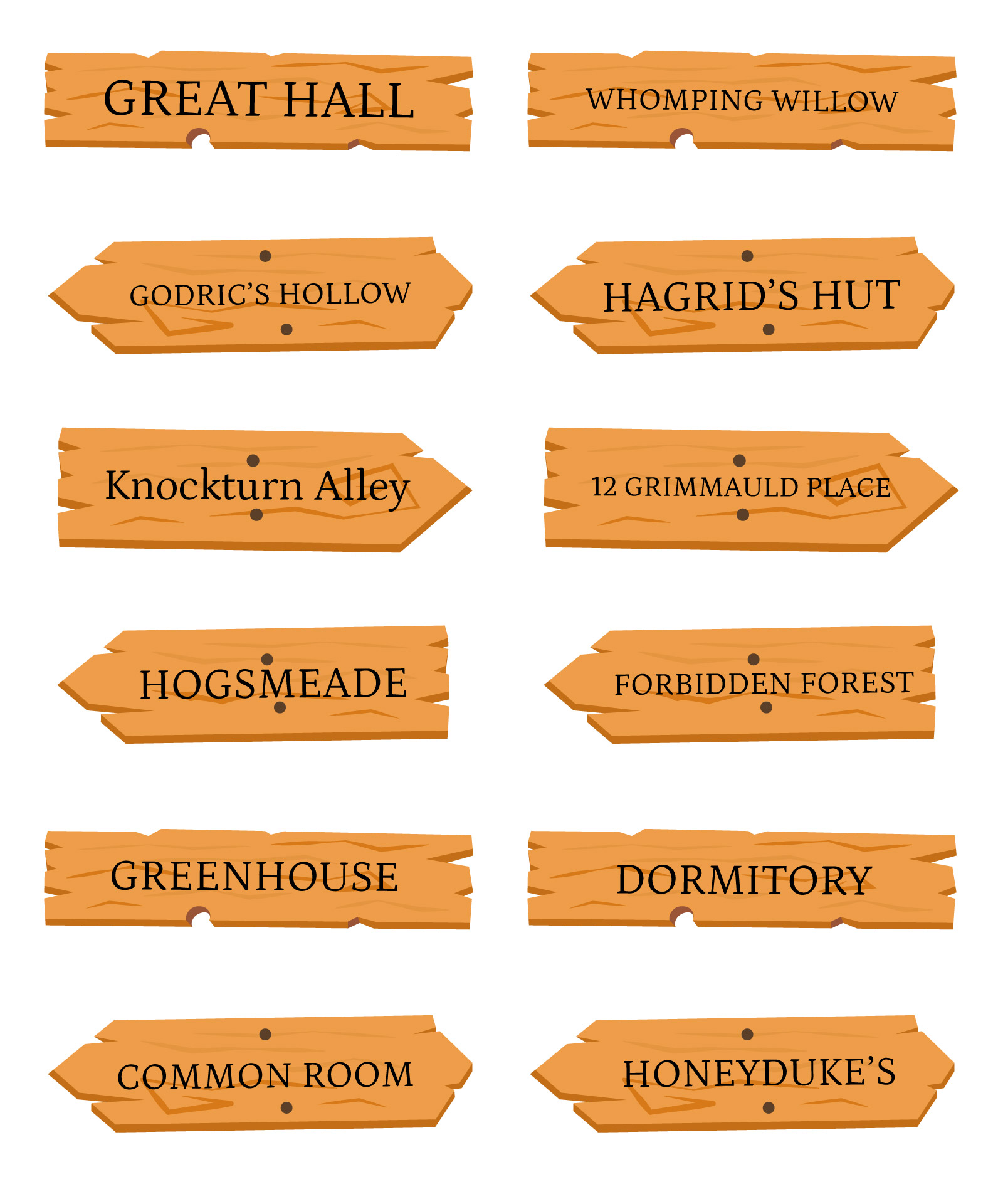 Harry Potter Halloween Decoration Signs