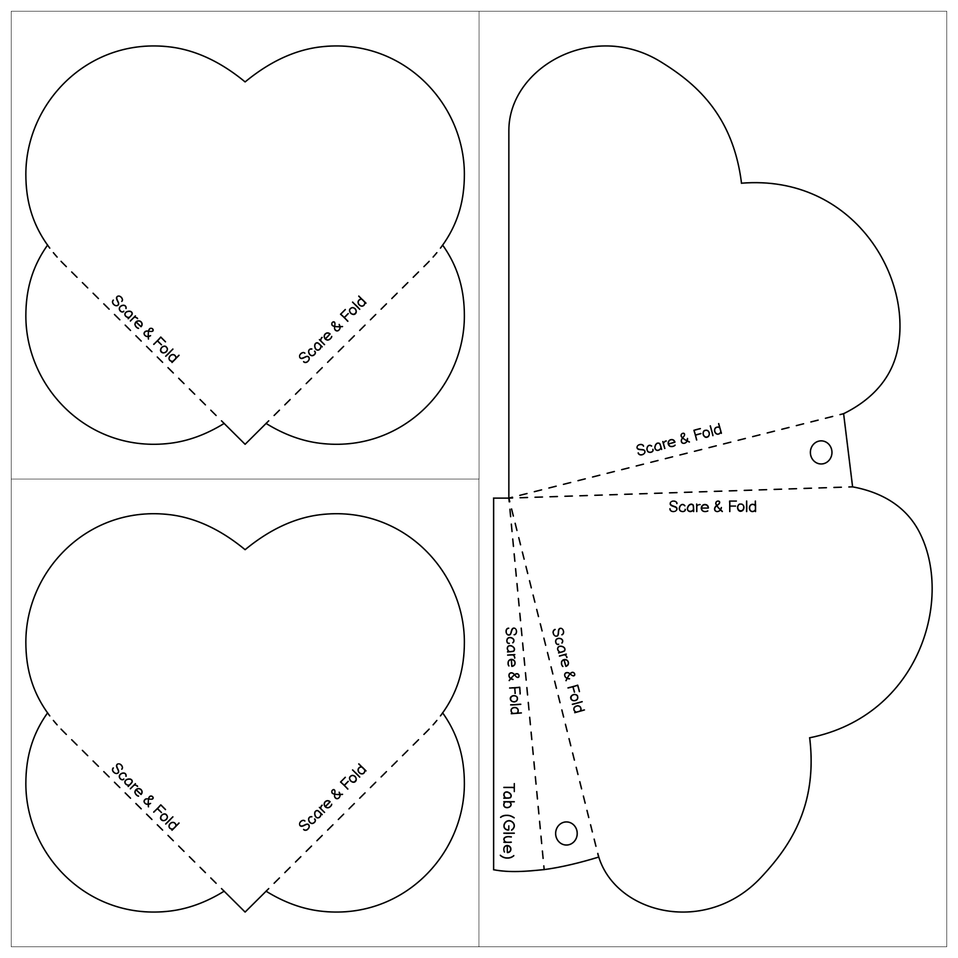 Heart Pocket Template