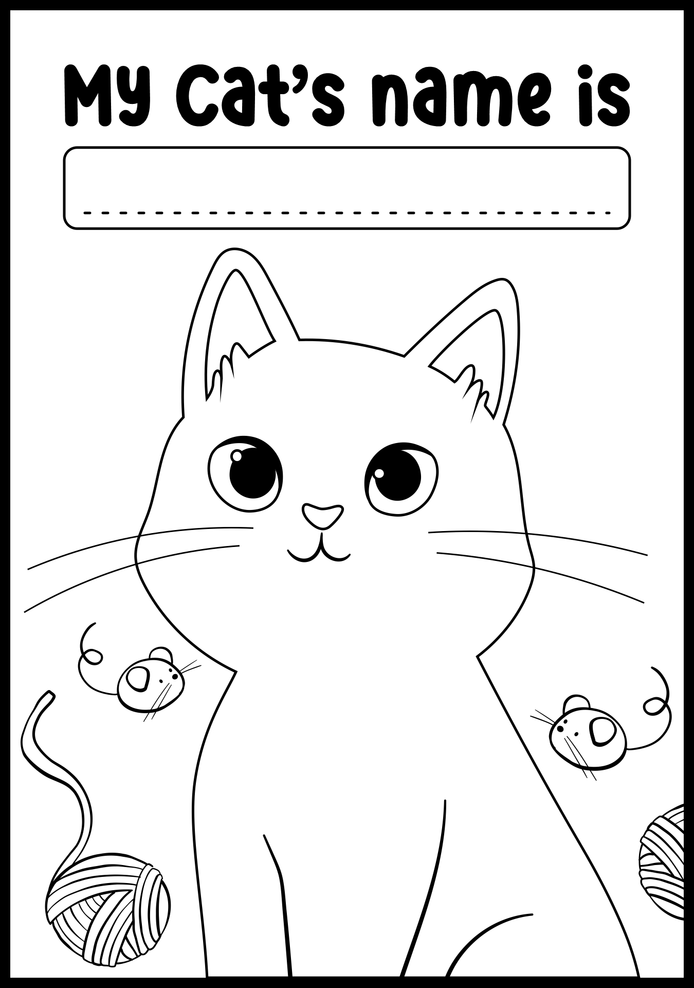 I Love My Cat Activity Sheets