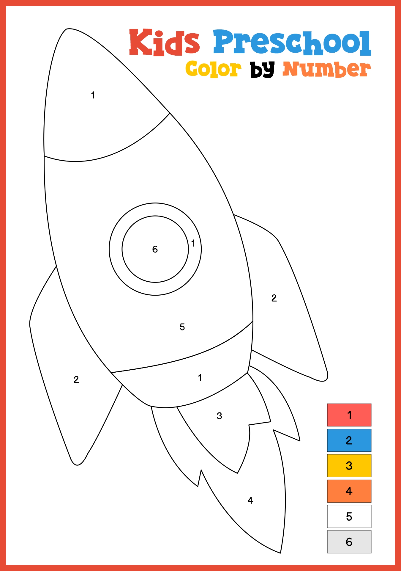 Kids Preschool Color by Numbers Activities