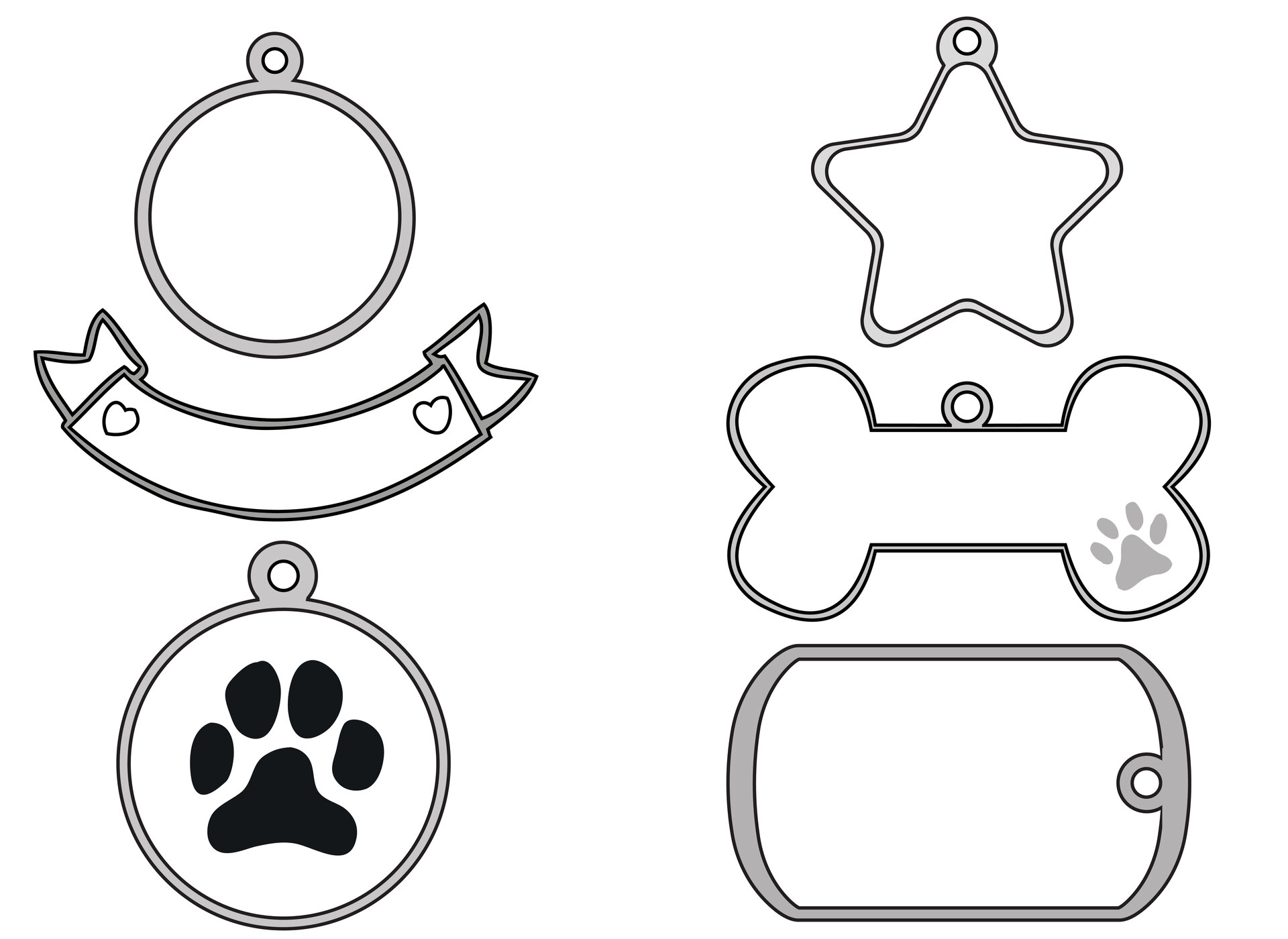 Personalized Dog Tag Design Printable