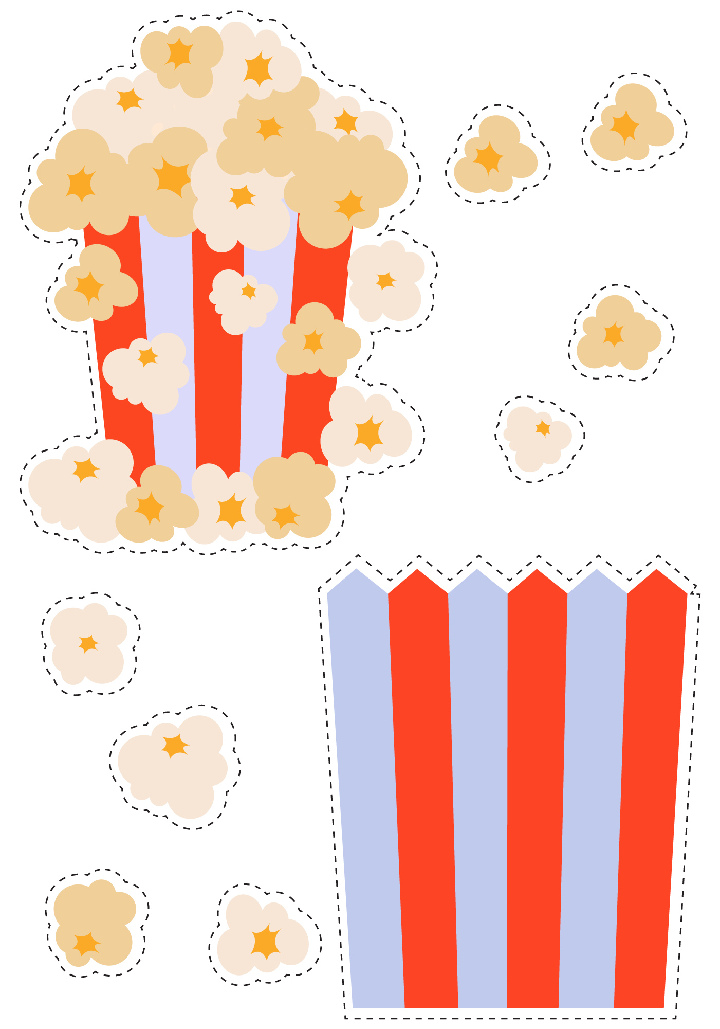 Popcorn Cutouts for Classroom Decoration