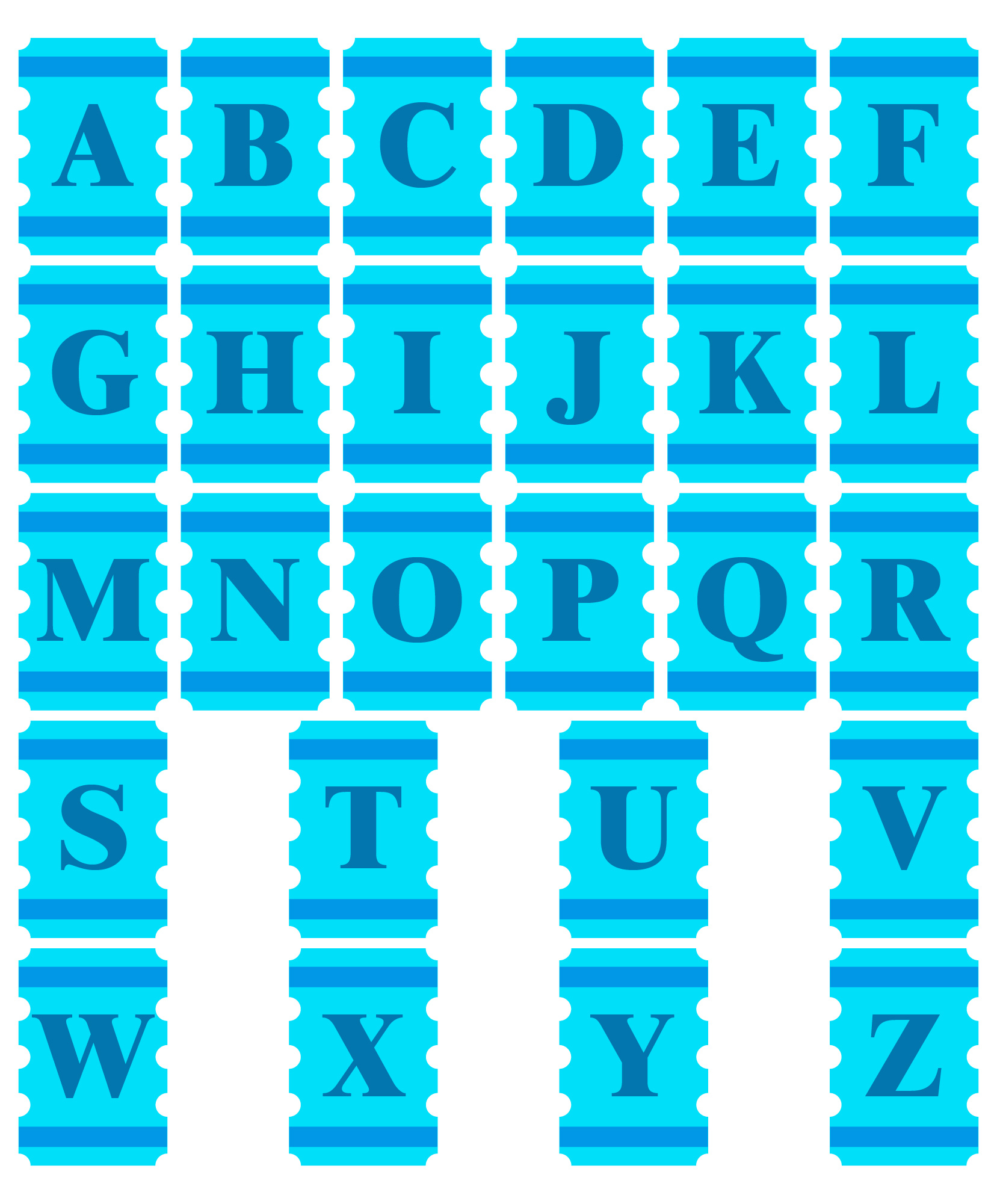 Printable Alphabet Banner Letters