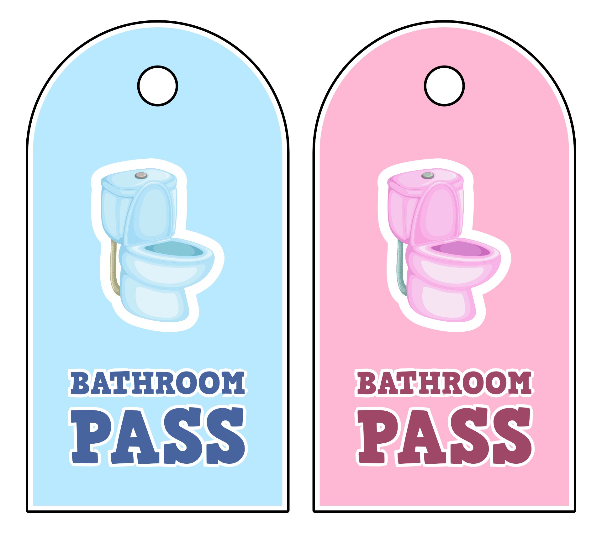 Printable Bathroom Passes for Schools