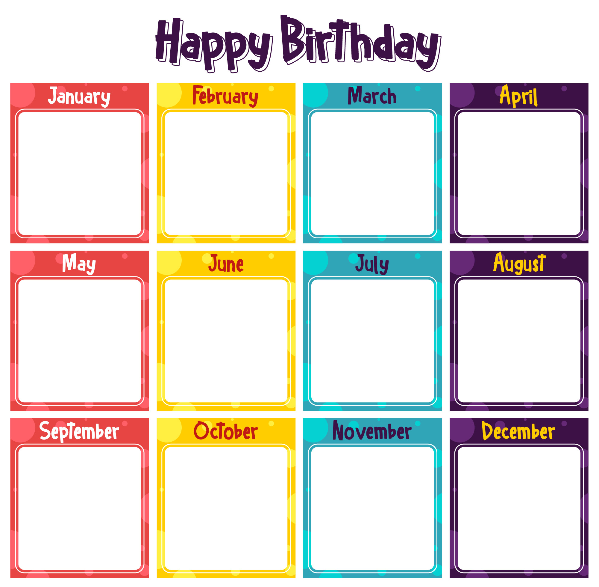 Printable Birthday Wall Decor for Schools