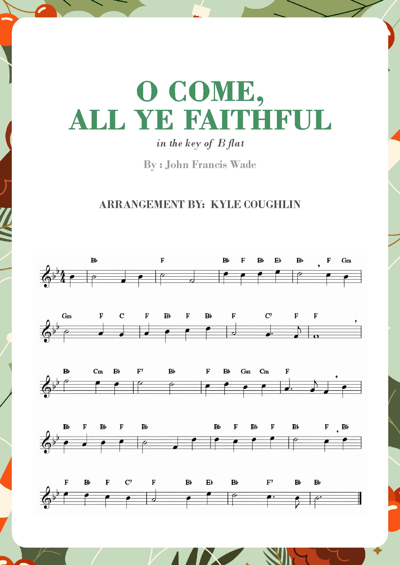 Printable Christmas Carols for School Choir