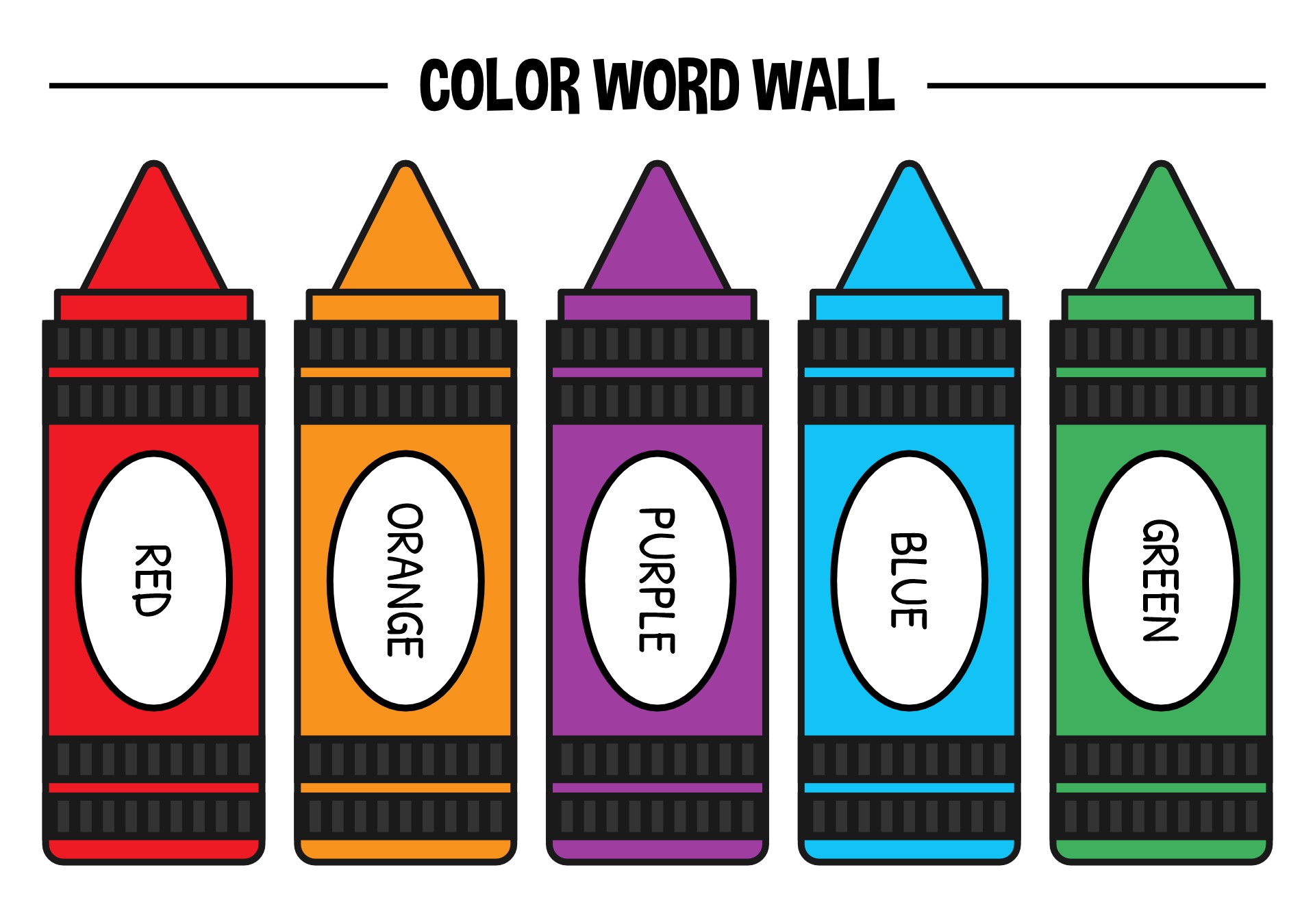 Printable Classroom Wall Crayons Printable