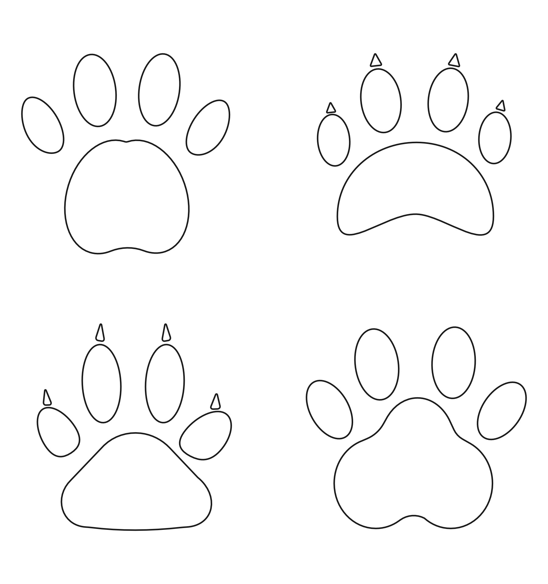 Printable Dog Paw Print Crafts