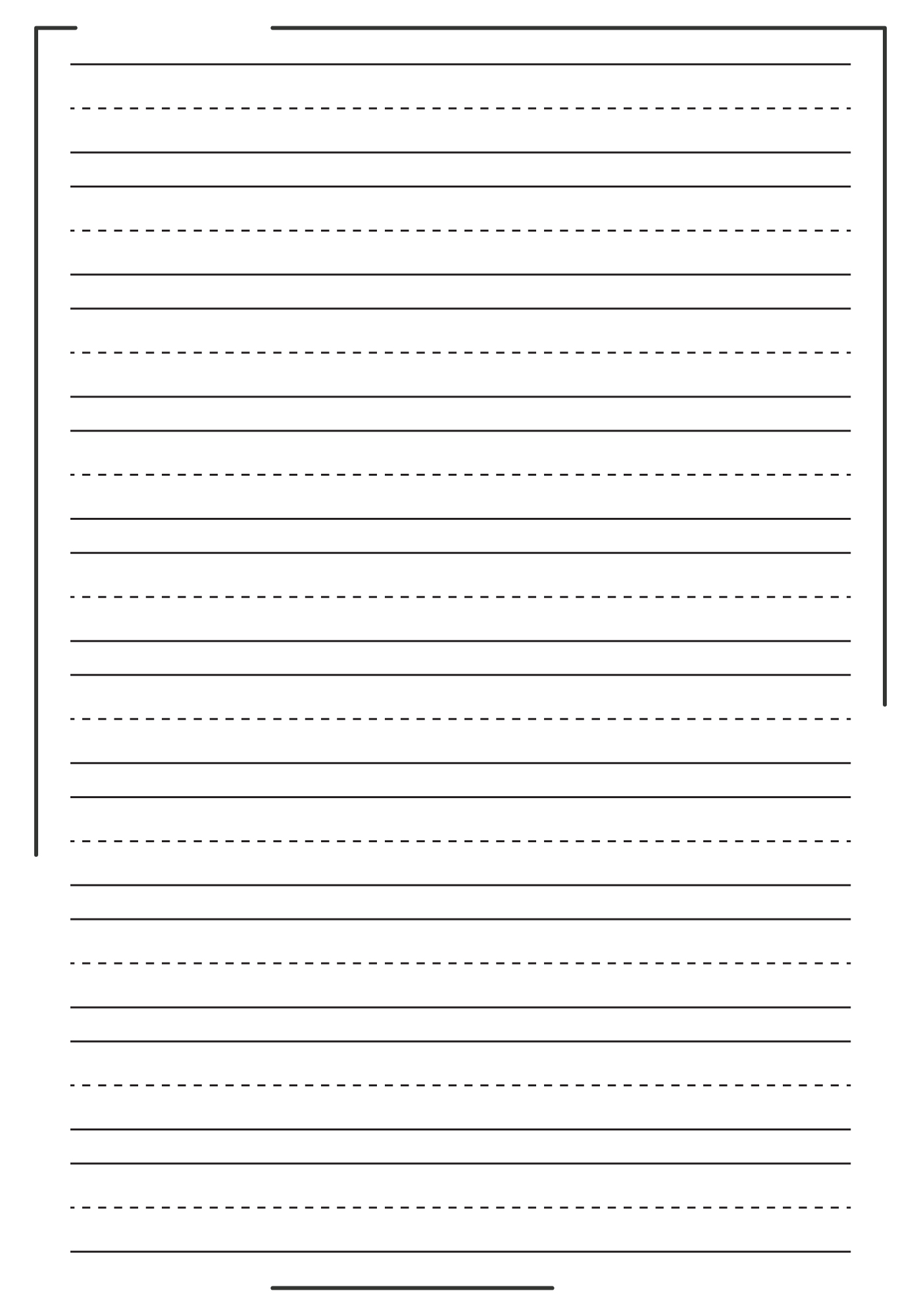 Printable Dotted Black Lined Paper