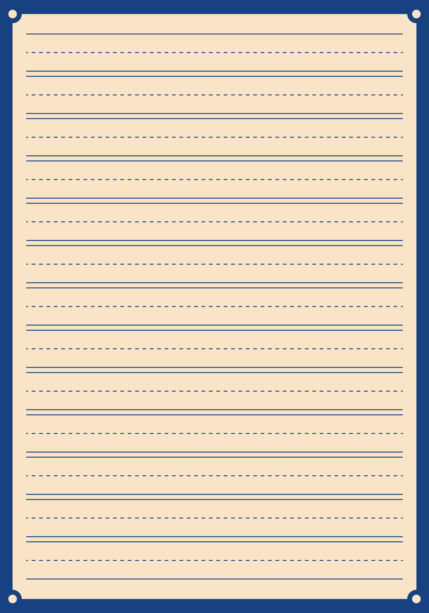 Printable Dotted Lined Paper for Handwriting Practice