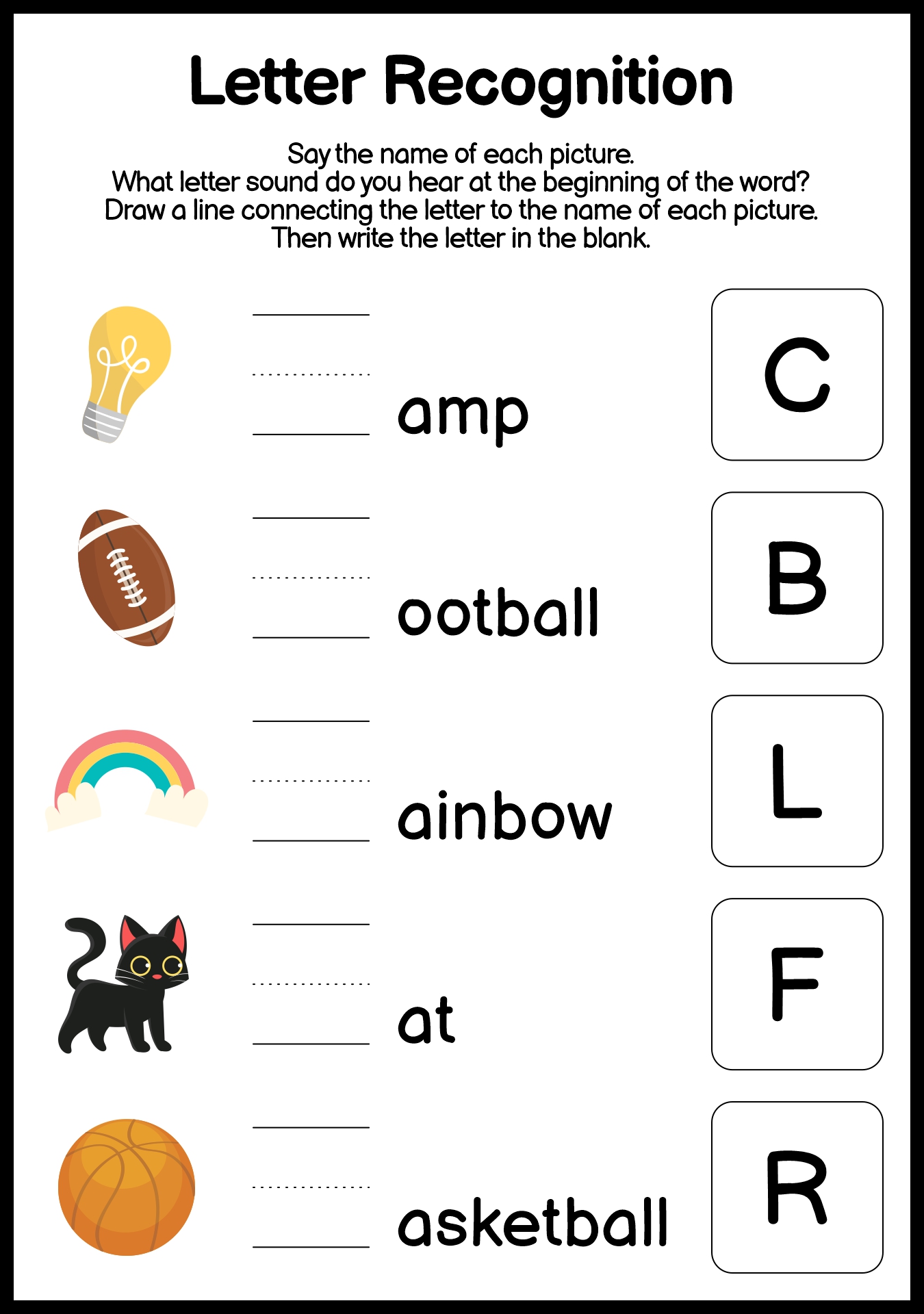 Printable Letter Recognition Activities