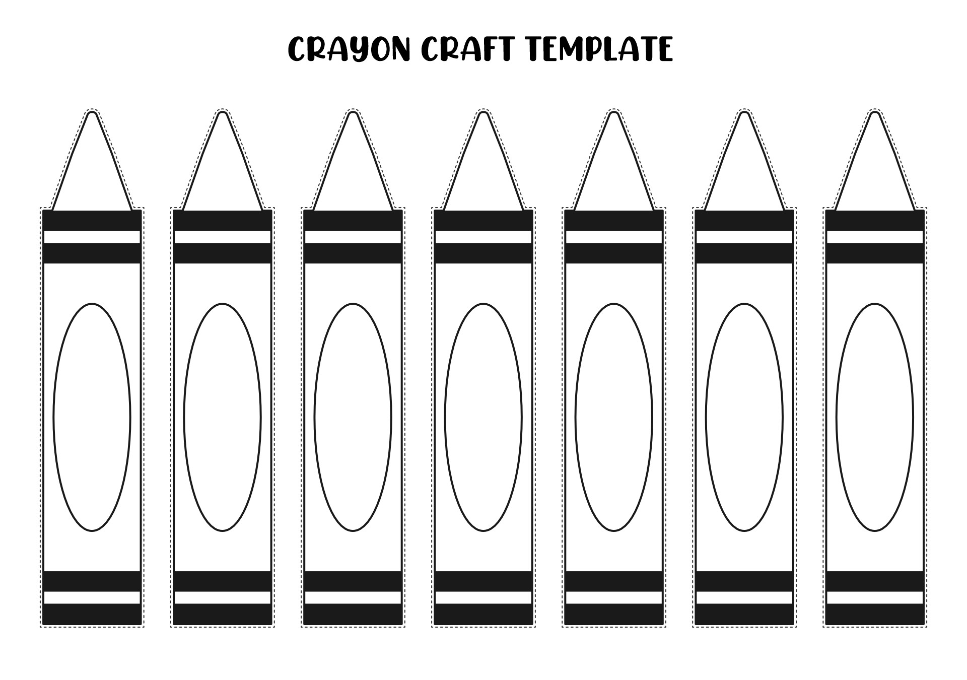 Printable Pattern for Crayon Color Craft