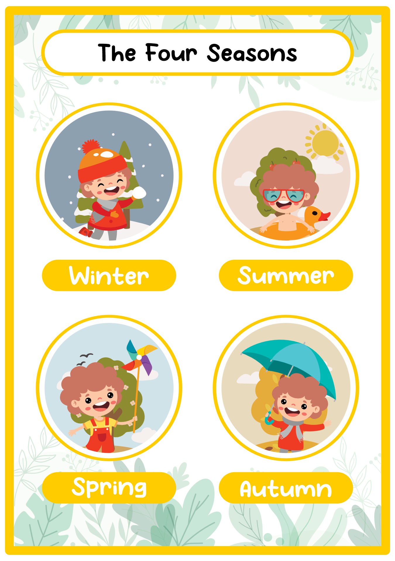 Seasonal Classroom Posters Printables for Teachers