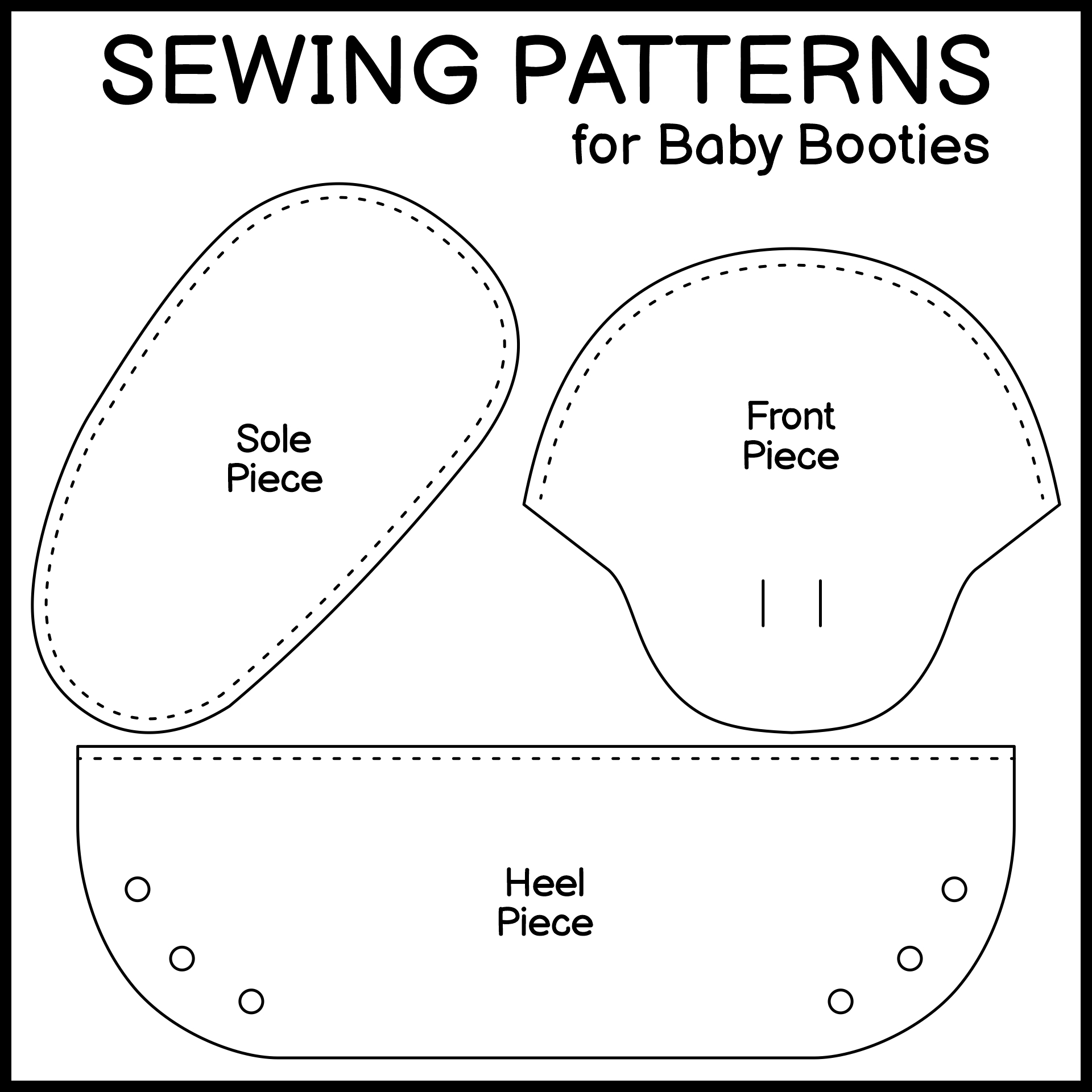 Sewing Patterns for Baby Booties